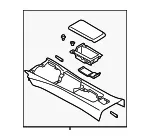 Console Panel - Mazda (N462-64-420B-26) - view 3