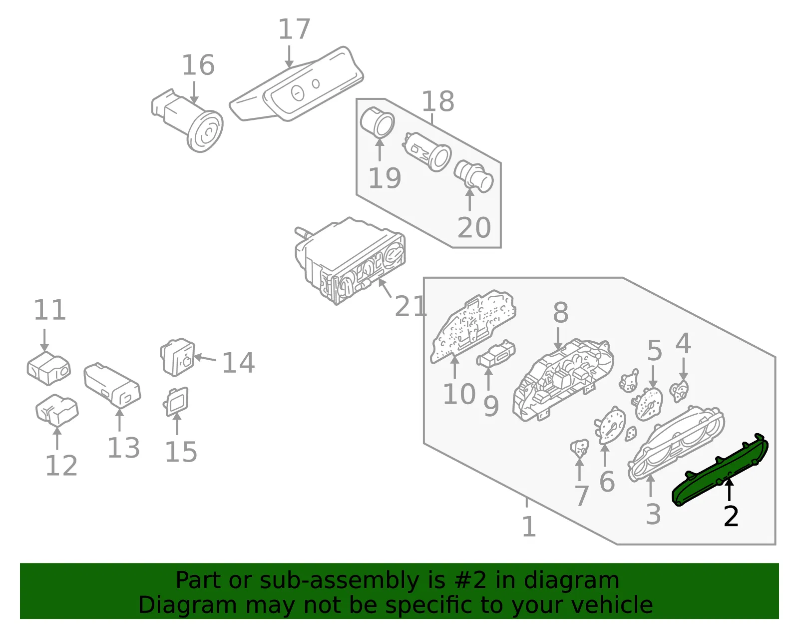 Instrument Panel Lens - Mazda (NC10-55-447) - view 3
