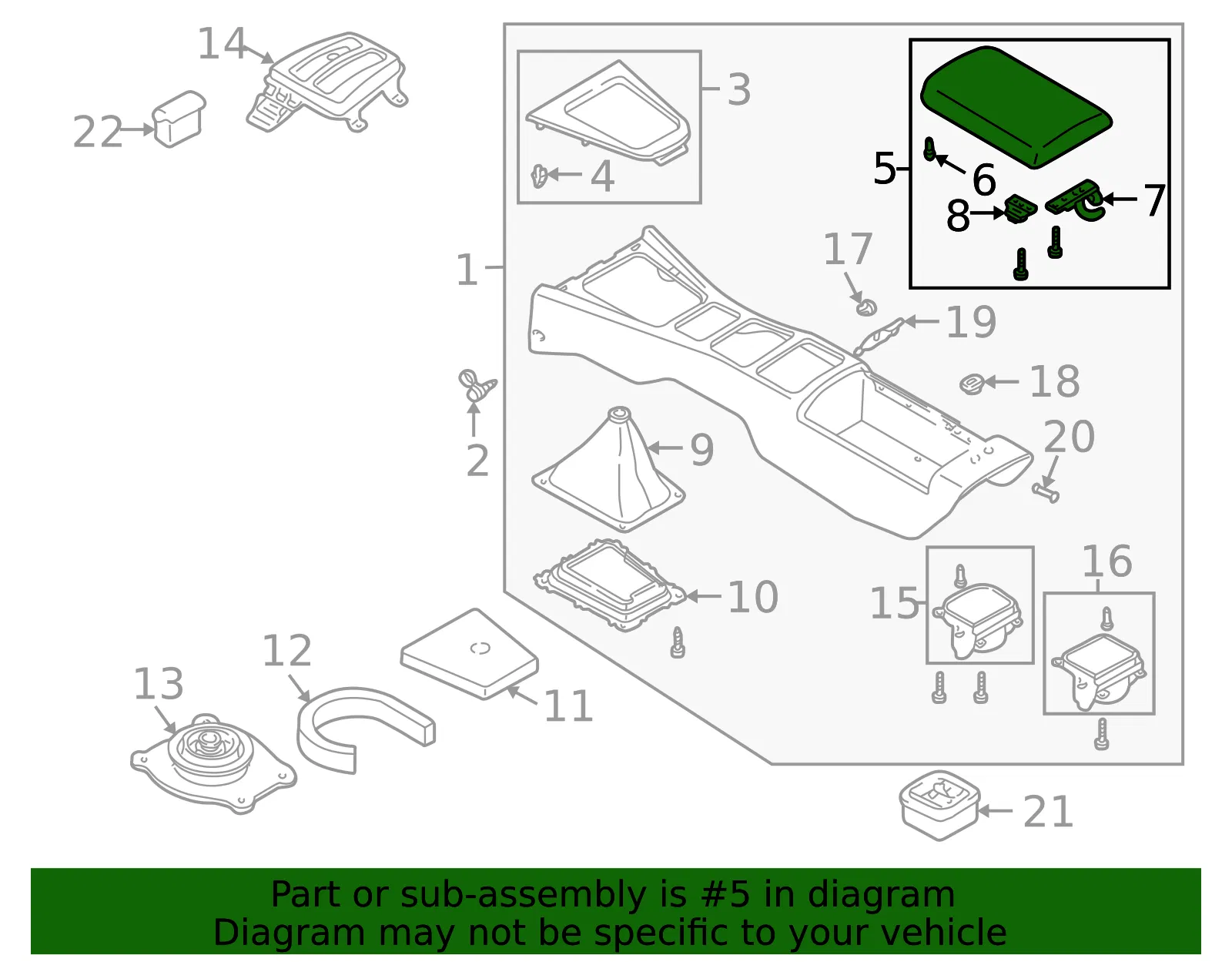 Lid Console - MAZDA (NC7264450E02) - view 4