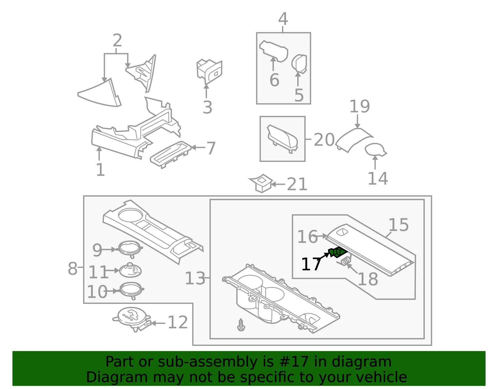 Console Lid Striker - Mazda (NE51-64-392-89) - view 3