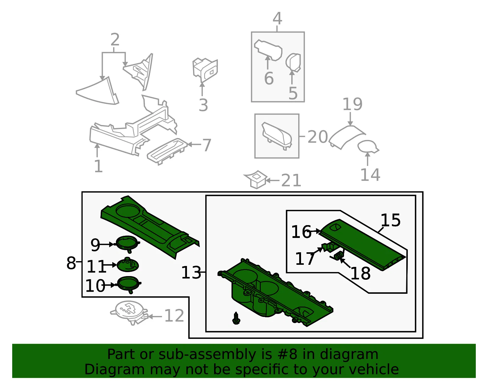 CONSOLE RR - MAZDA (NE5164420F89) - view 2