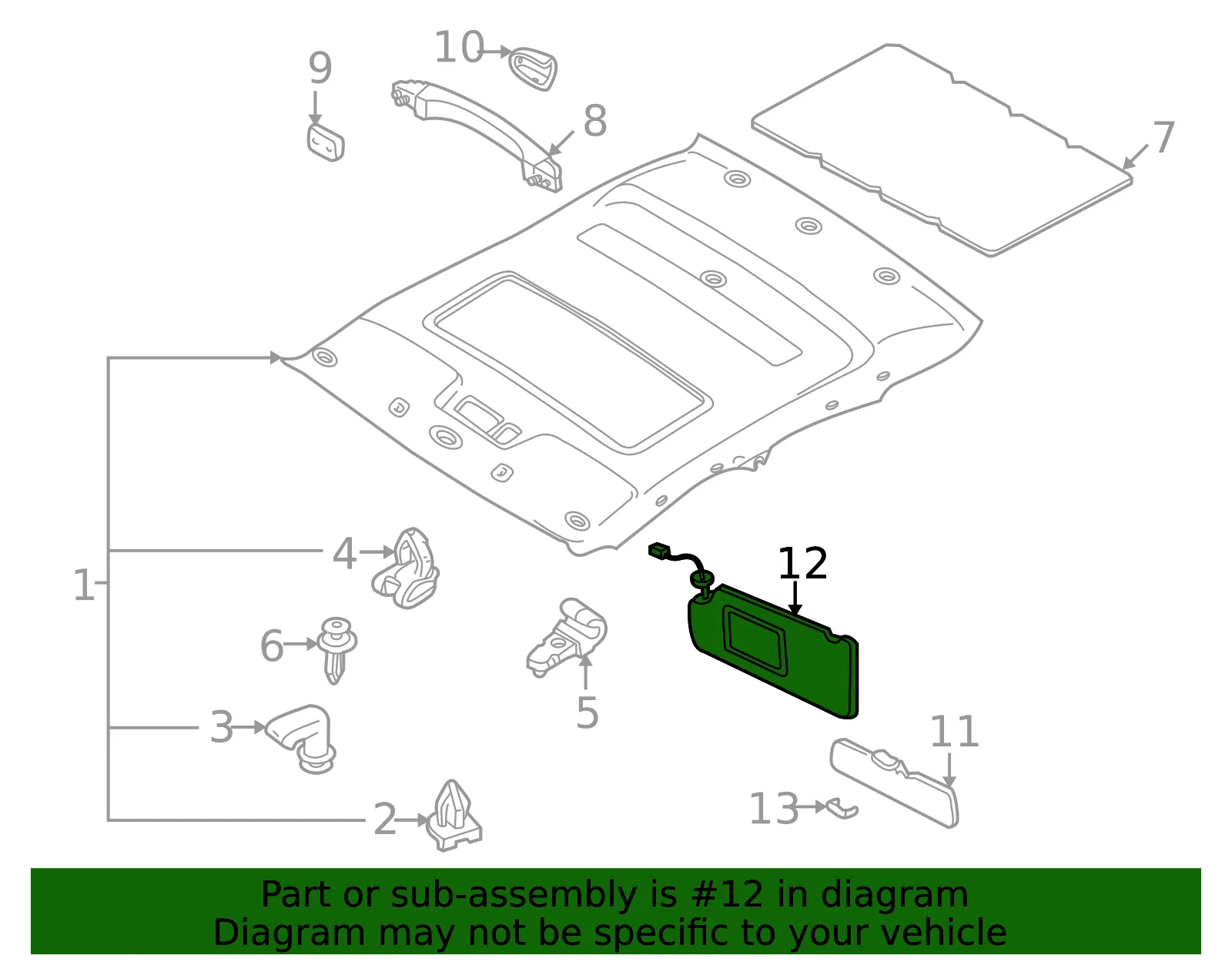 Visor C  Sun - MAZDA (T00269290B03) - view 2
