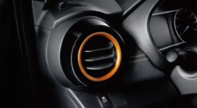 Interior Trim, Air Vent Rings, Orange - Nissan (T99G3-5RL0F) - view 2