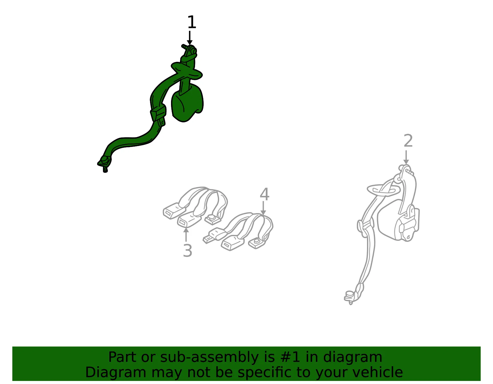 Retractor Assembly - Passenger Side (RH) - Mazda (TB91-57-730-80) - view 2