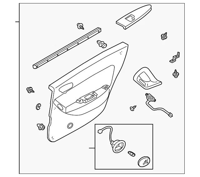 Trim Panel Assembly - Driver's Side (LH) - Mazda (TC46-68-56Y-02)