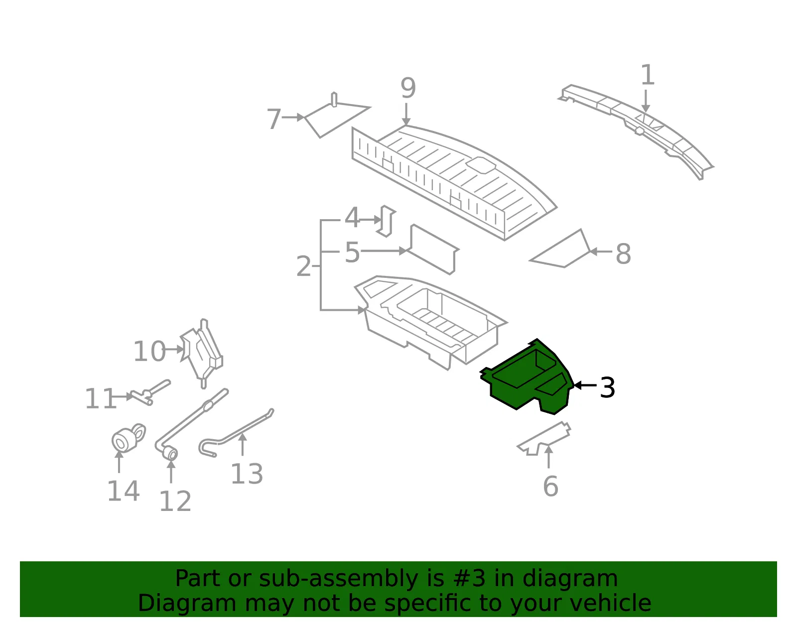 Storage Compartment - Driver's Side (LH) - Mazda (TD11-68-7DYA) - view 2