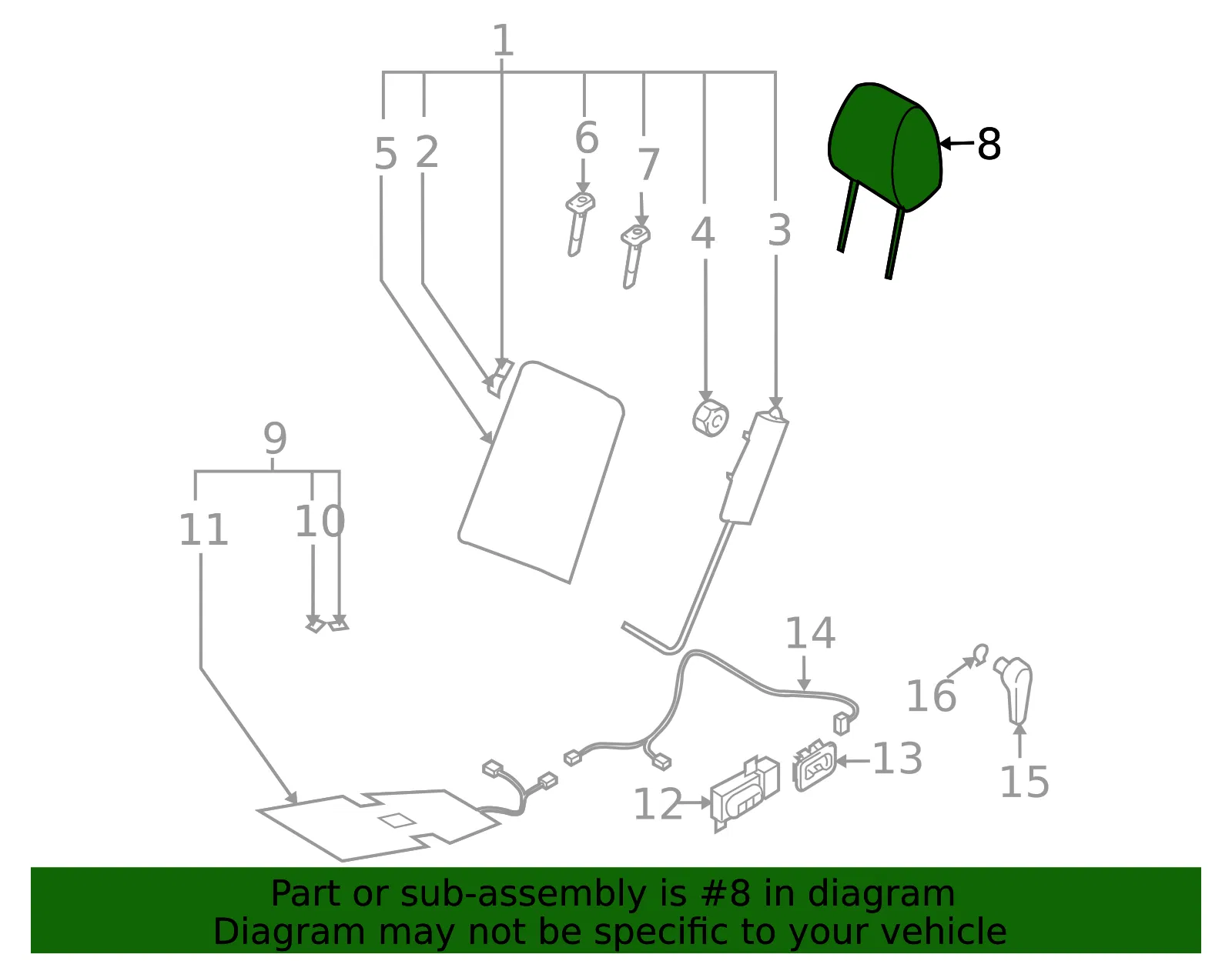 Restraint Head - MAZDA (TD118814002) - view 2