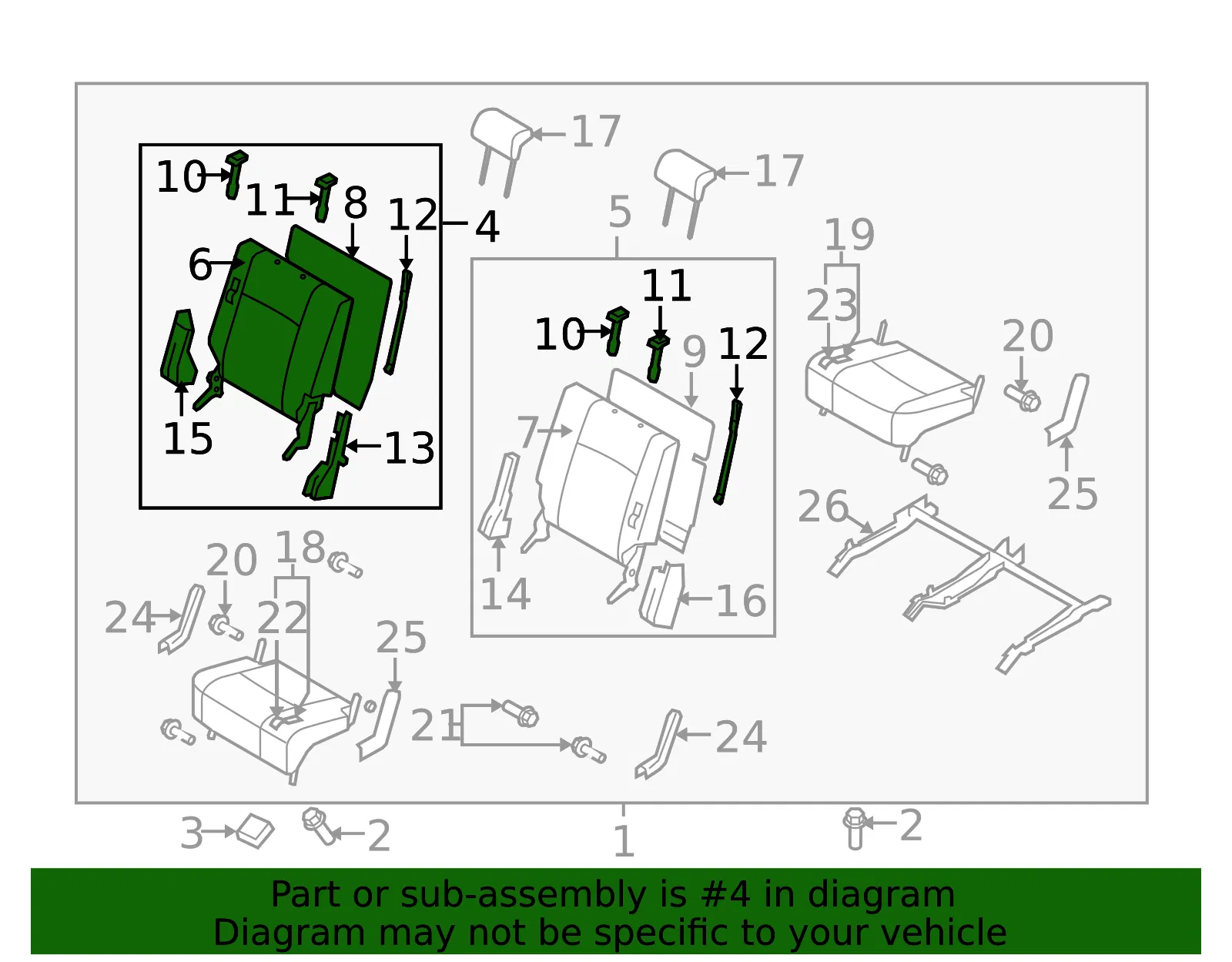 BACK RR SEAT - MAZDA (TD1188330C34) - view 2