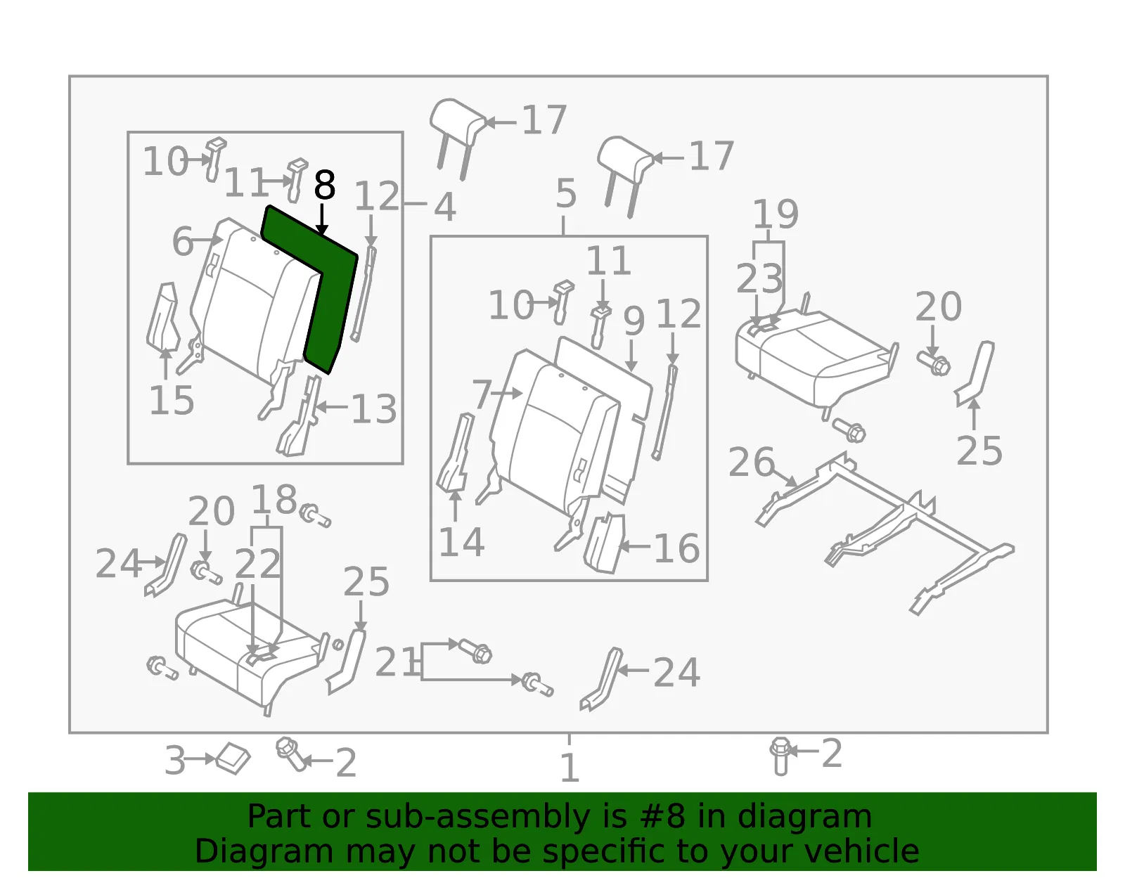 Board Rr Seat Back - MAZDA (TD11883N0) - view 2