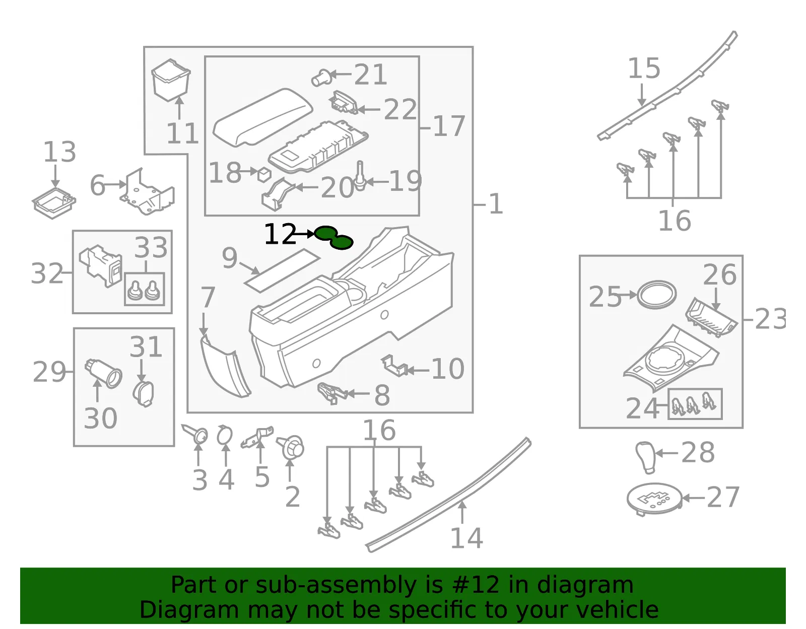 Console Mat - Mazda (TD12-64-449A) - view 3