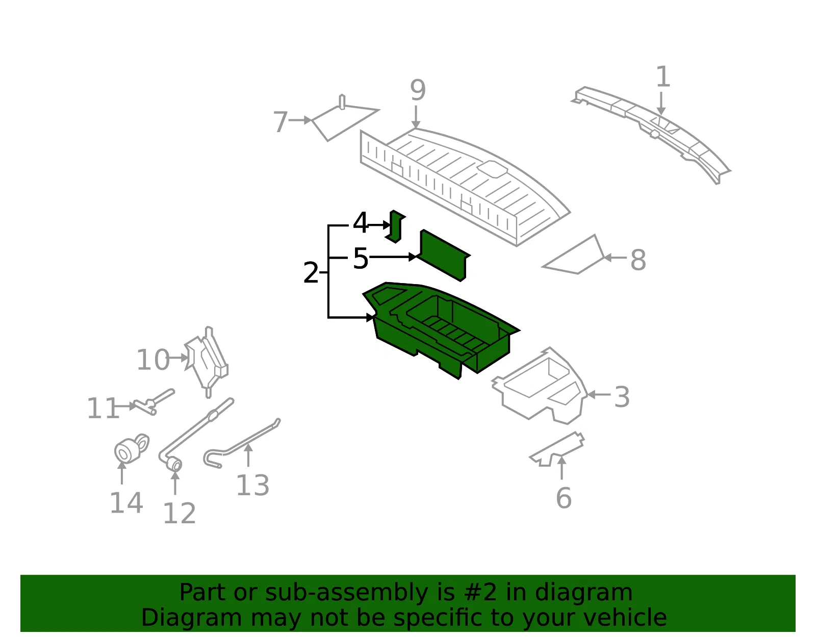 Storage Compartment - Passenger Side (RH) - Mazda (TD12-68-8MXE) - view 2