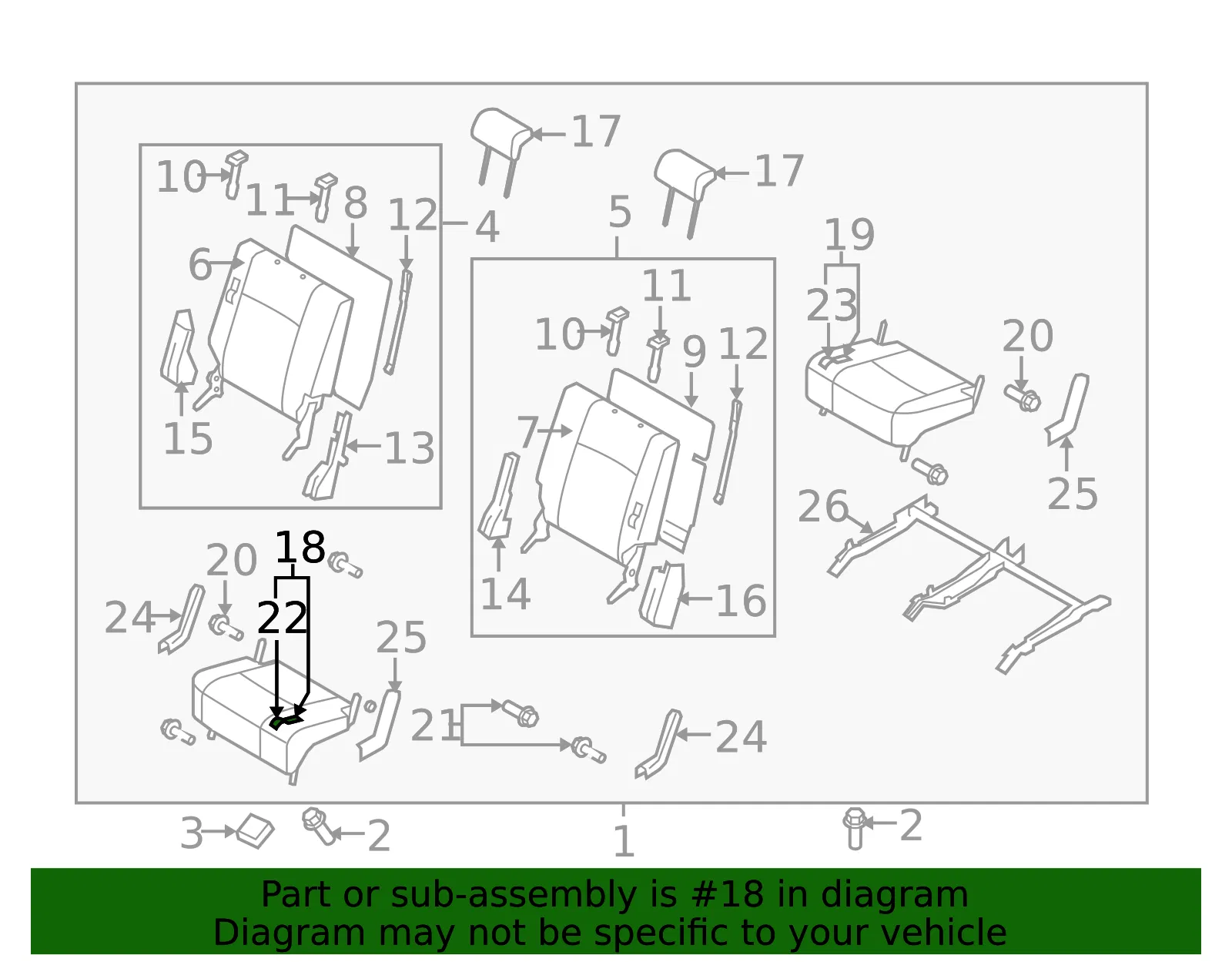 Cushion Rr Seat - MAZDA (TD138831002) - view 2