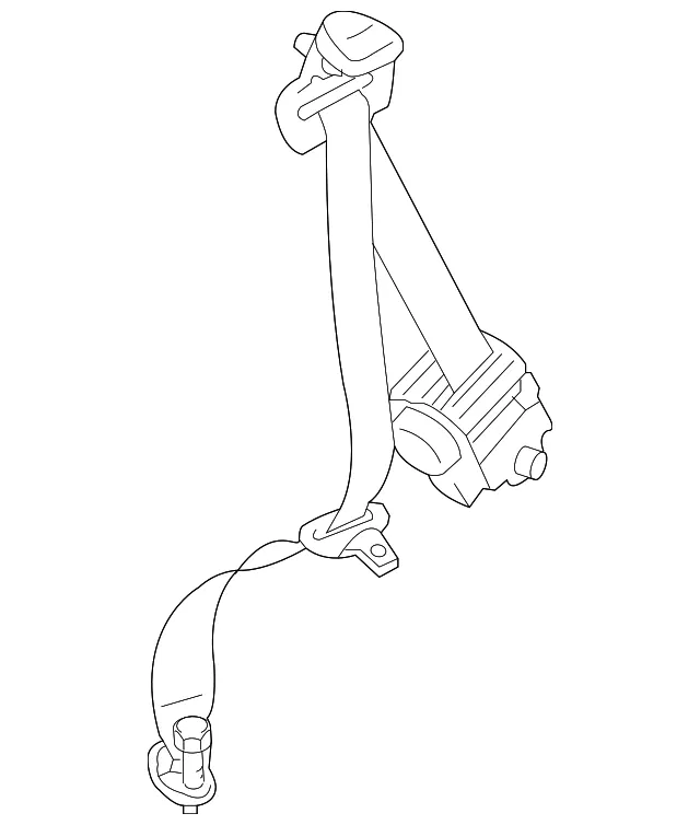 Belt B R Rear Seat - Passenger Side (RH) - Mazda (TDY1-57-730-00)
