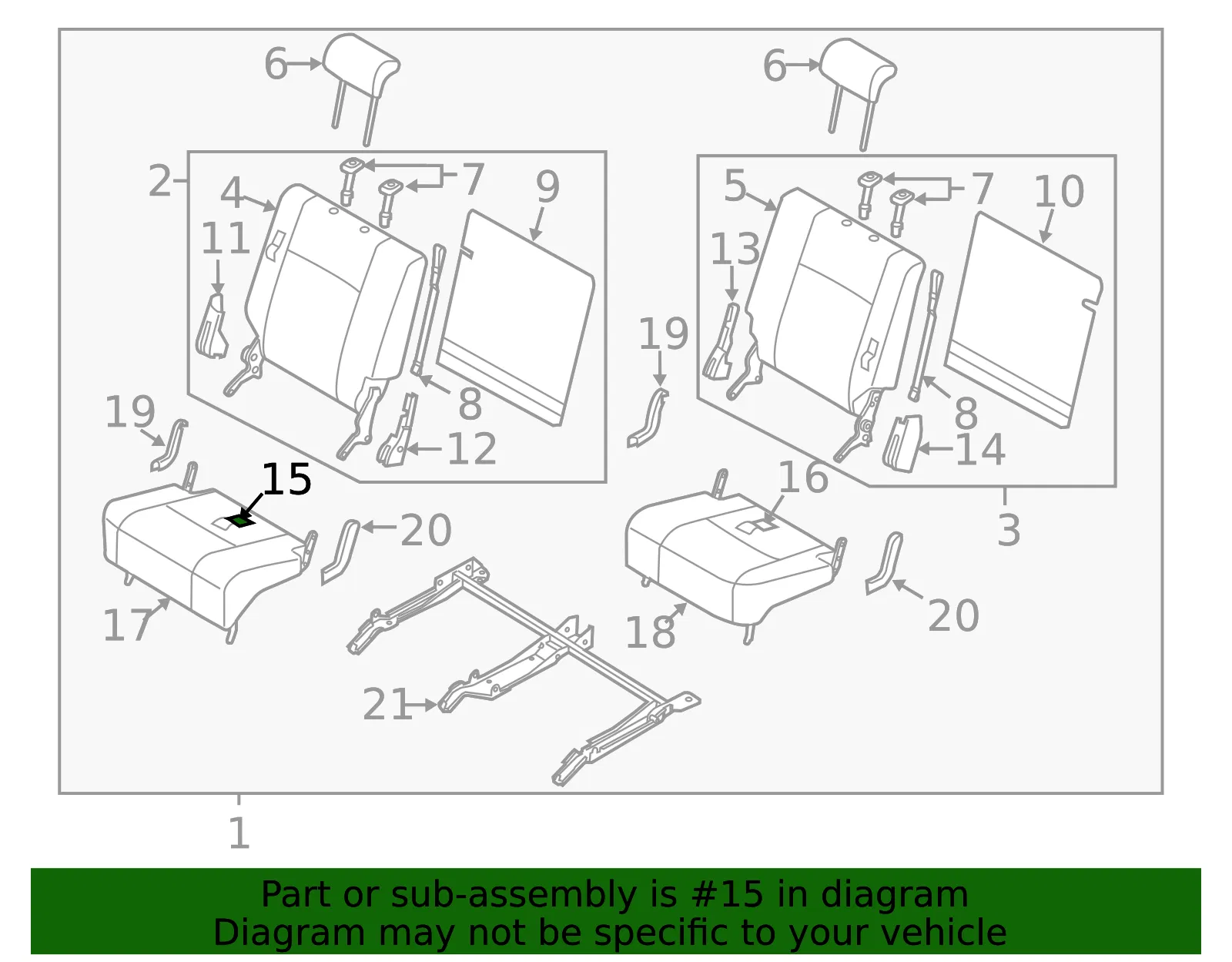 Cushion Rr Seat - Passenger Side (RH) - Mazda (TE71-88-310-02) - view 2