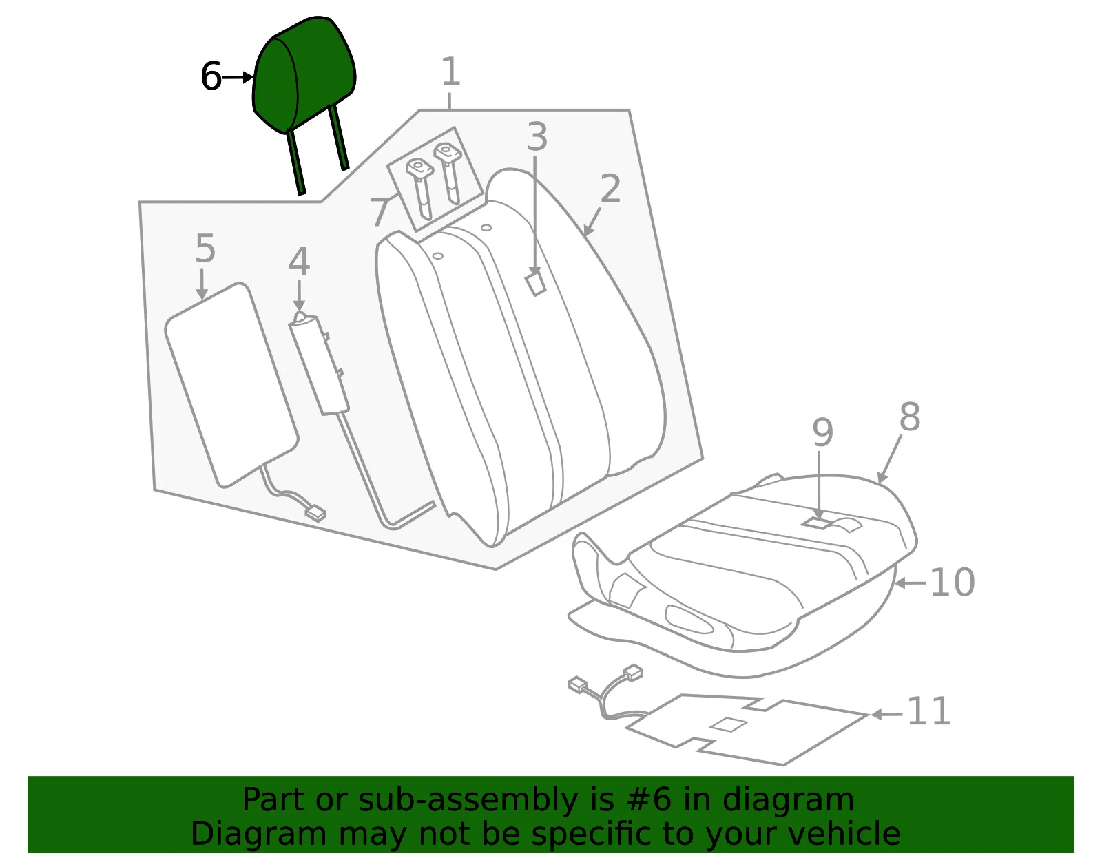 Restraint Head - MAZDA (TK218814002) - view 2