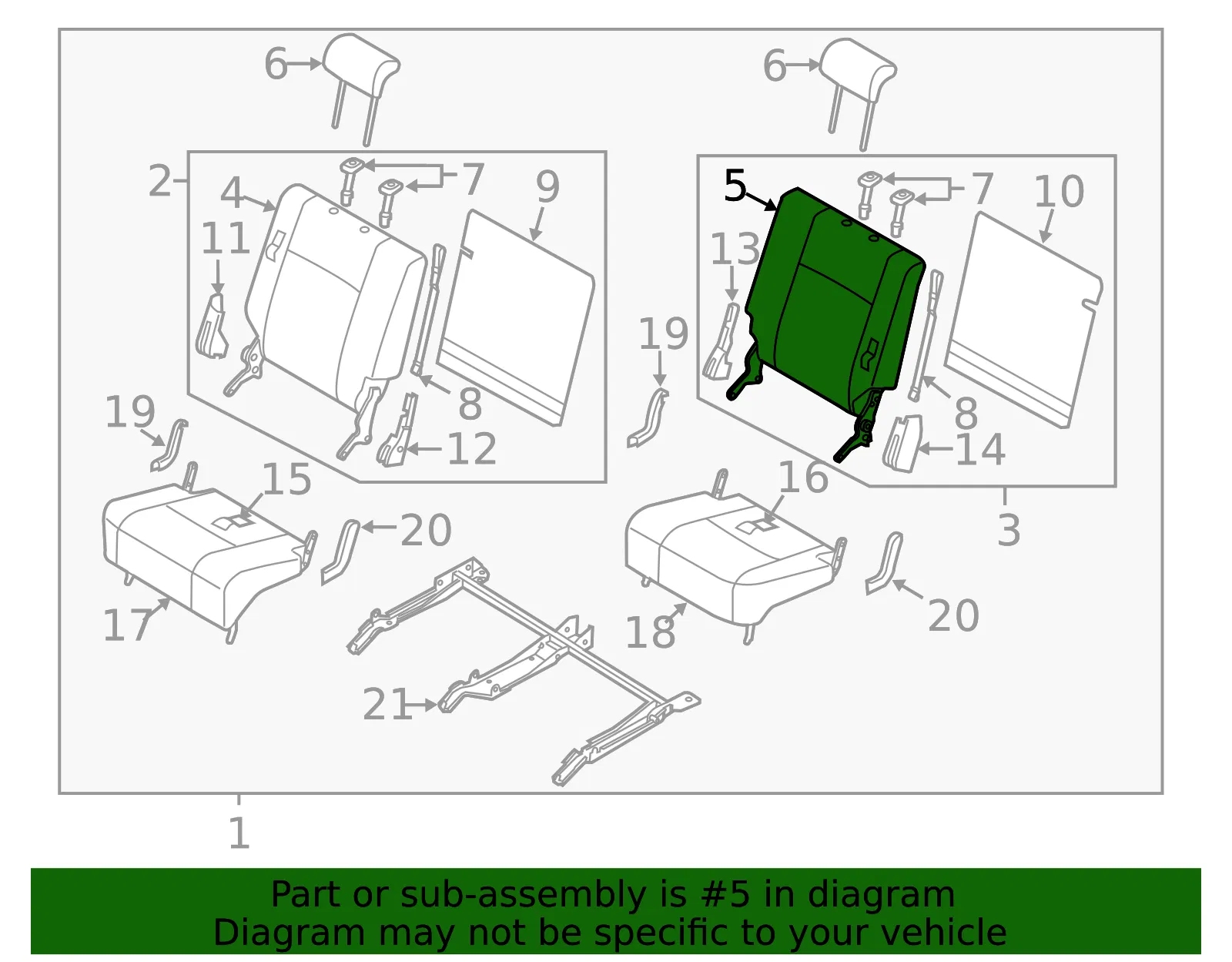 Trim Rear Seat Back-Sub - MAZDA (TK238838134) - view 2