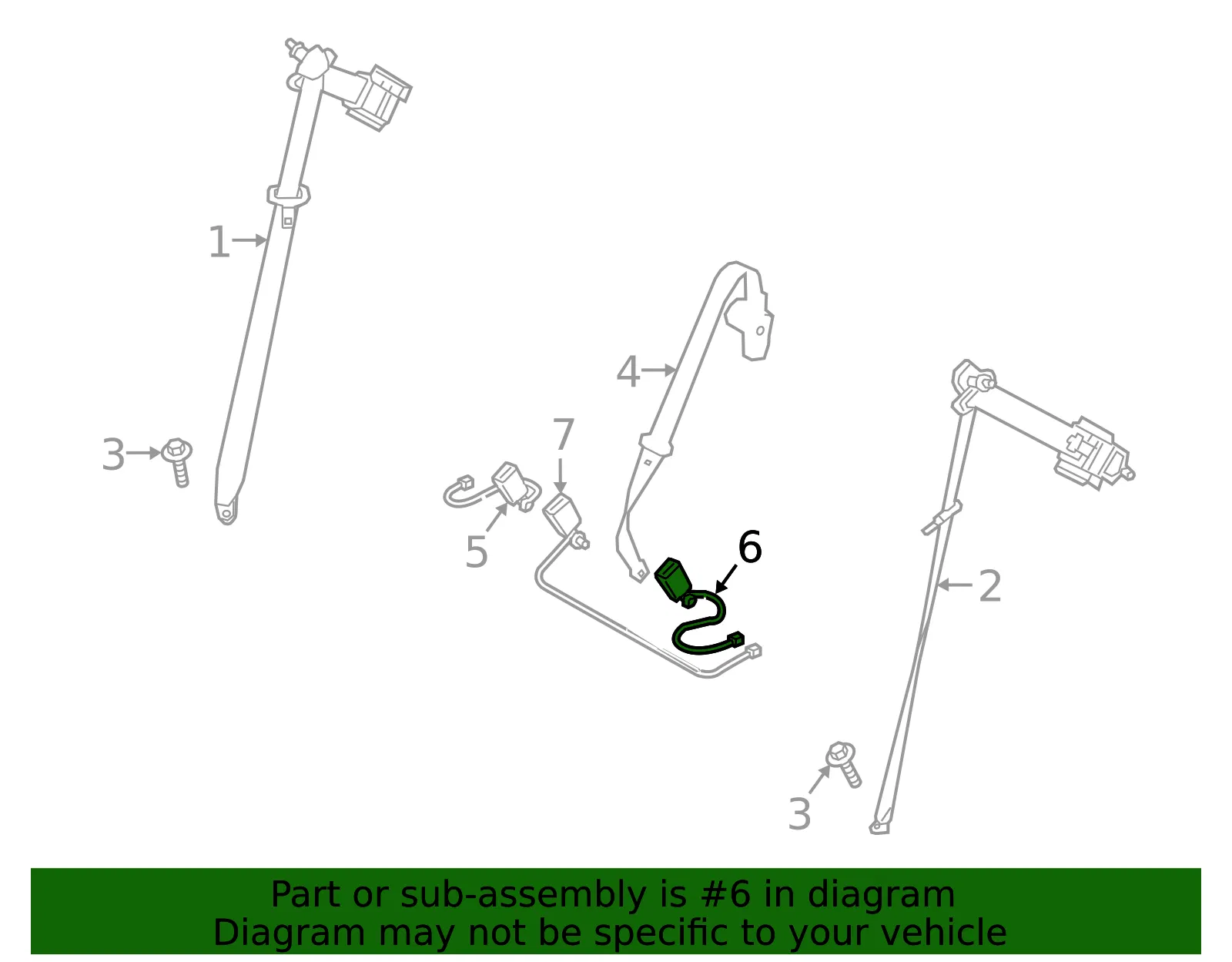 Outer Buckle - Driver's Side (LH) - Mazda (TKY8-57-780A) - view 2