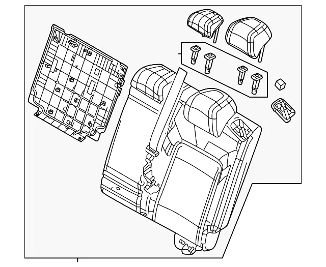 Back(L) Rear Seat - Mazda (VA40-57-450F-02)