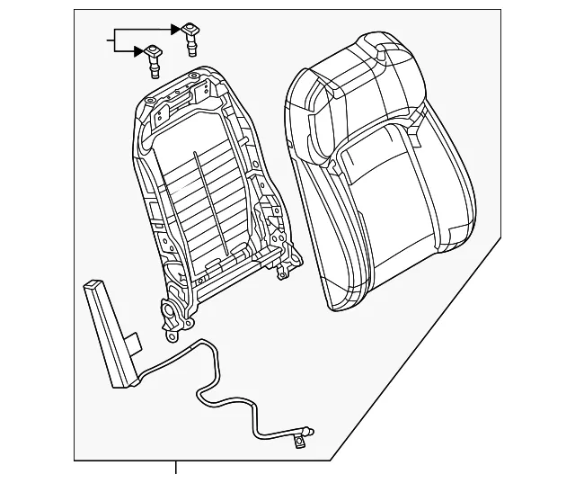 Seat Back Assembly - Mazda (VA63-88-130-1F)