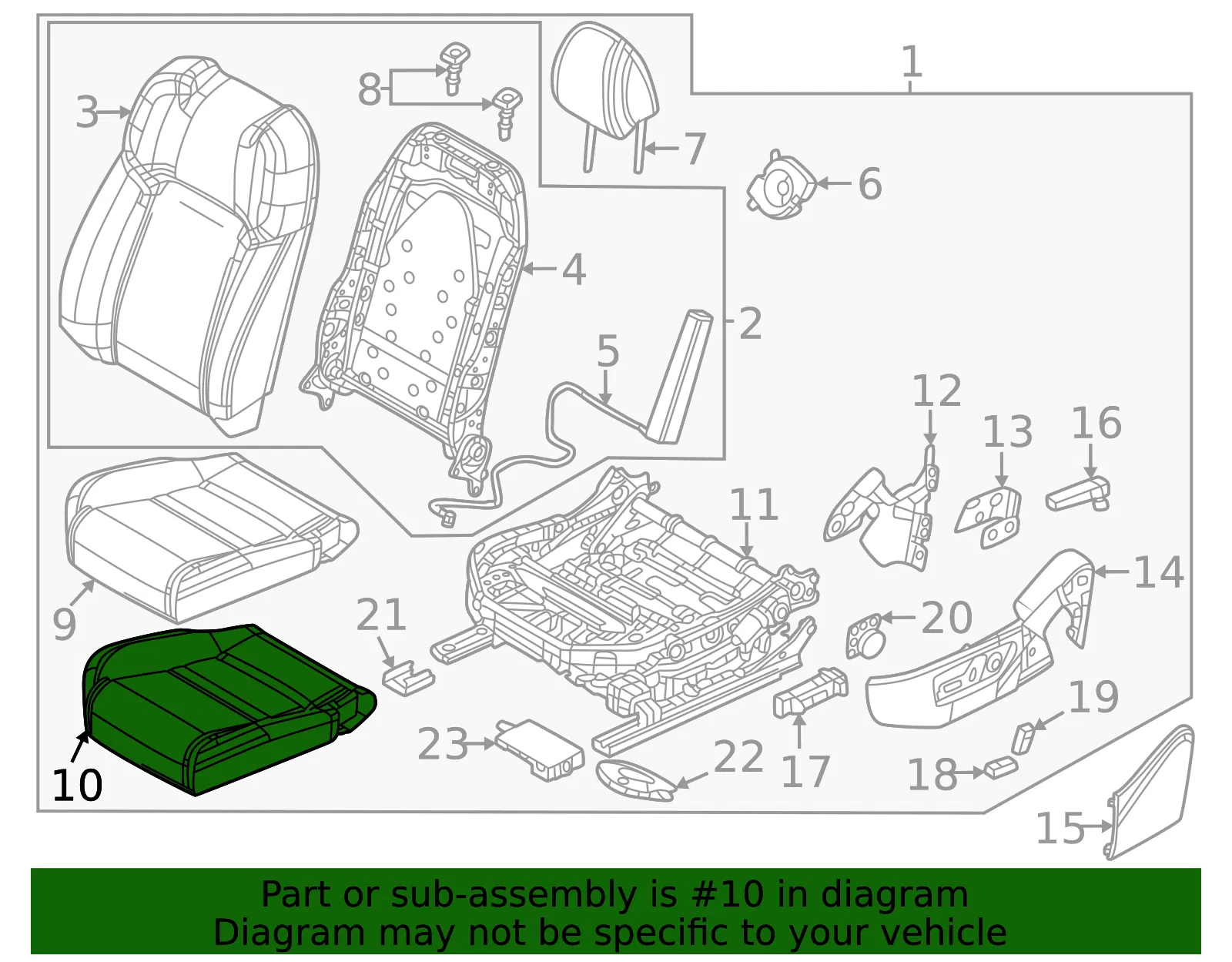 Cushion Cover - Mazda (VB04-88-161-1F) - view 2