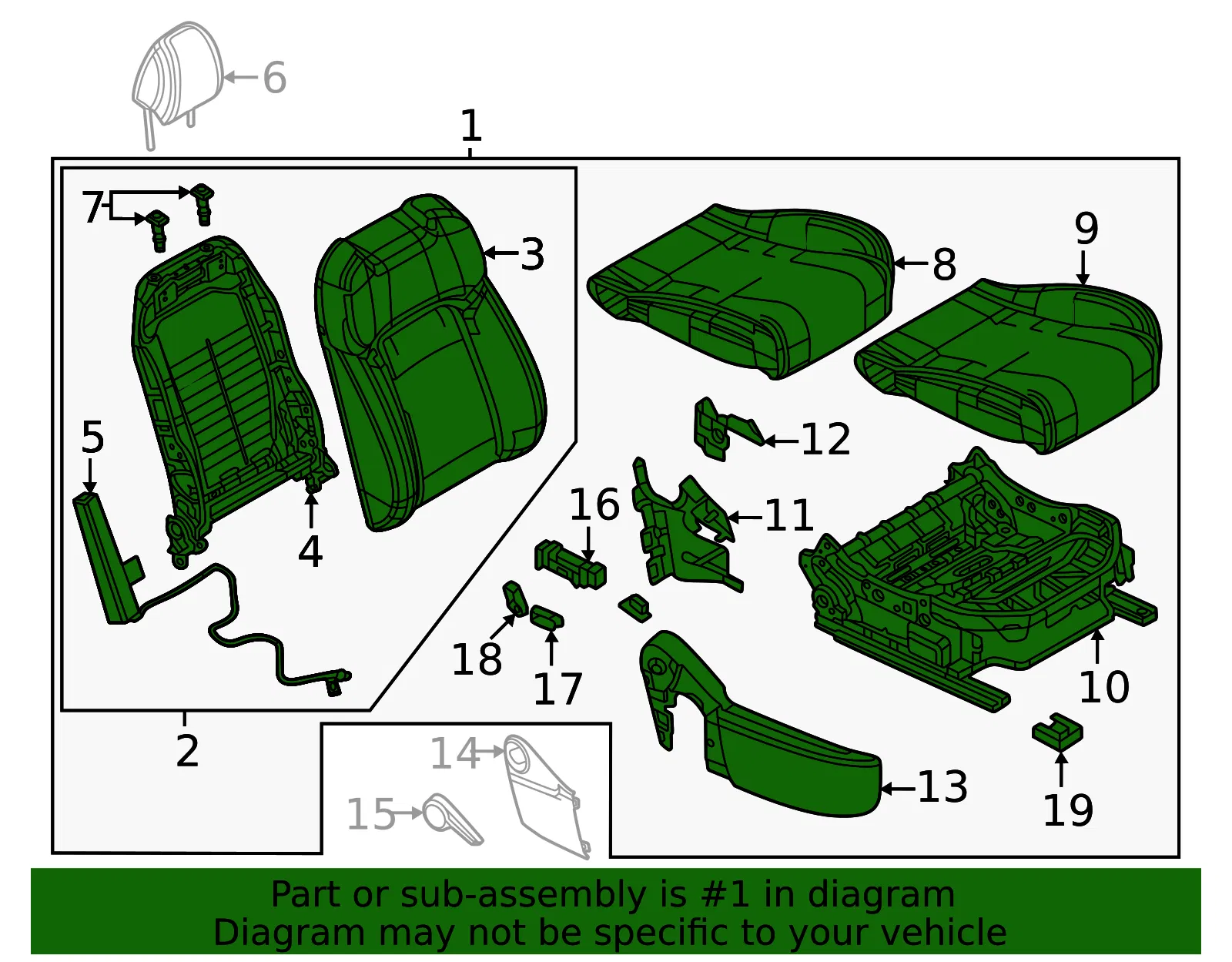 Seat Assembly - Mazda (VC87-57-100E-02) - view 2