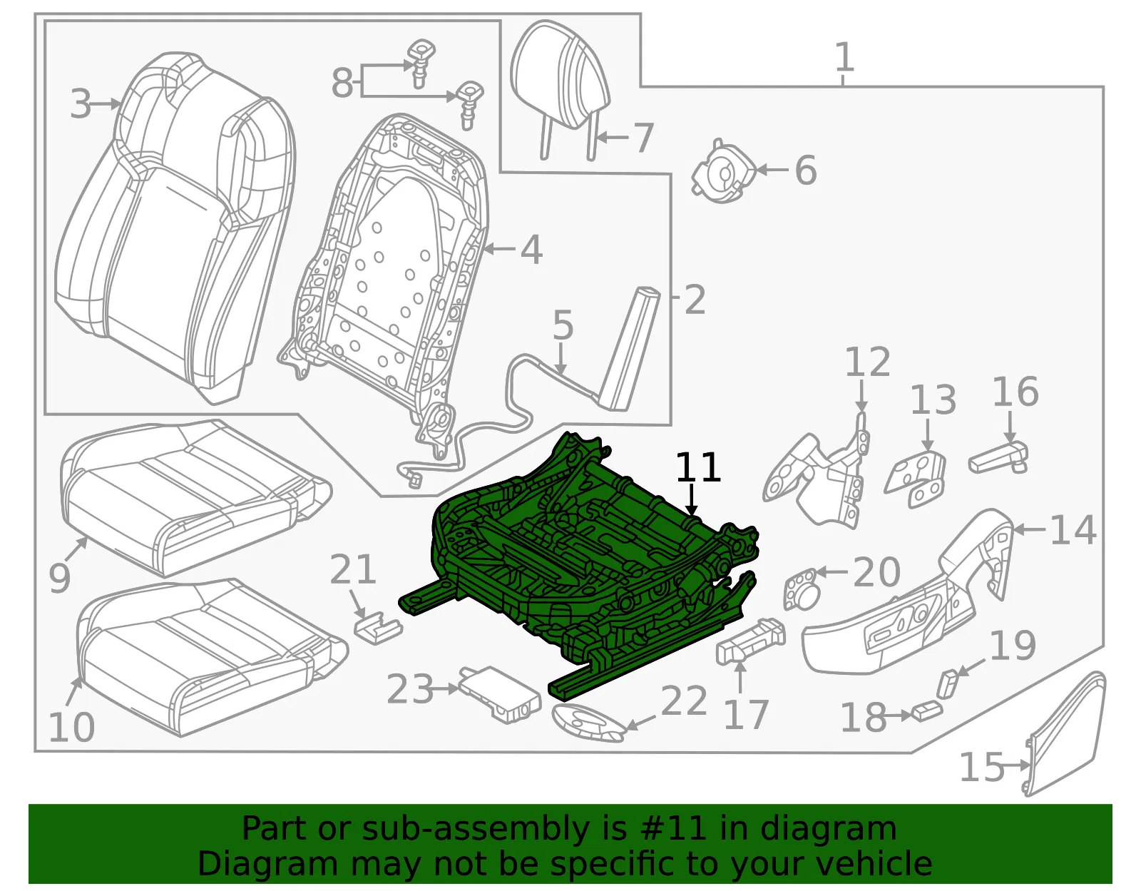 Seat Frame - Mazda (VC98-88-AA0) - view 2
