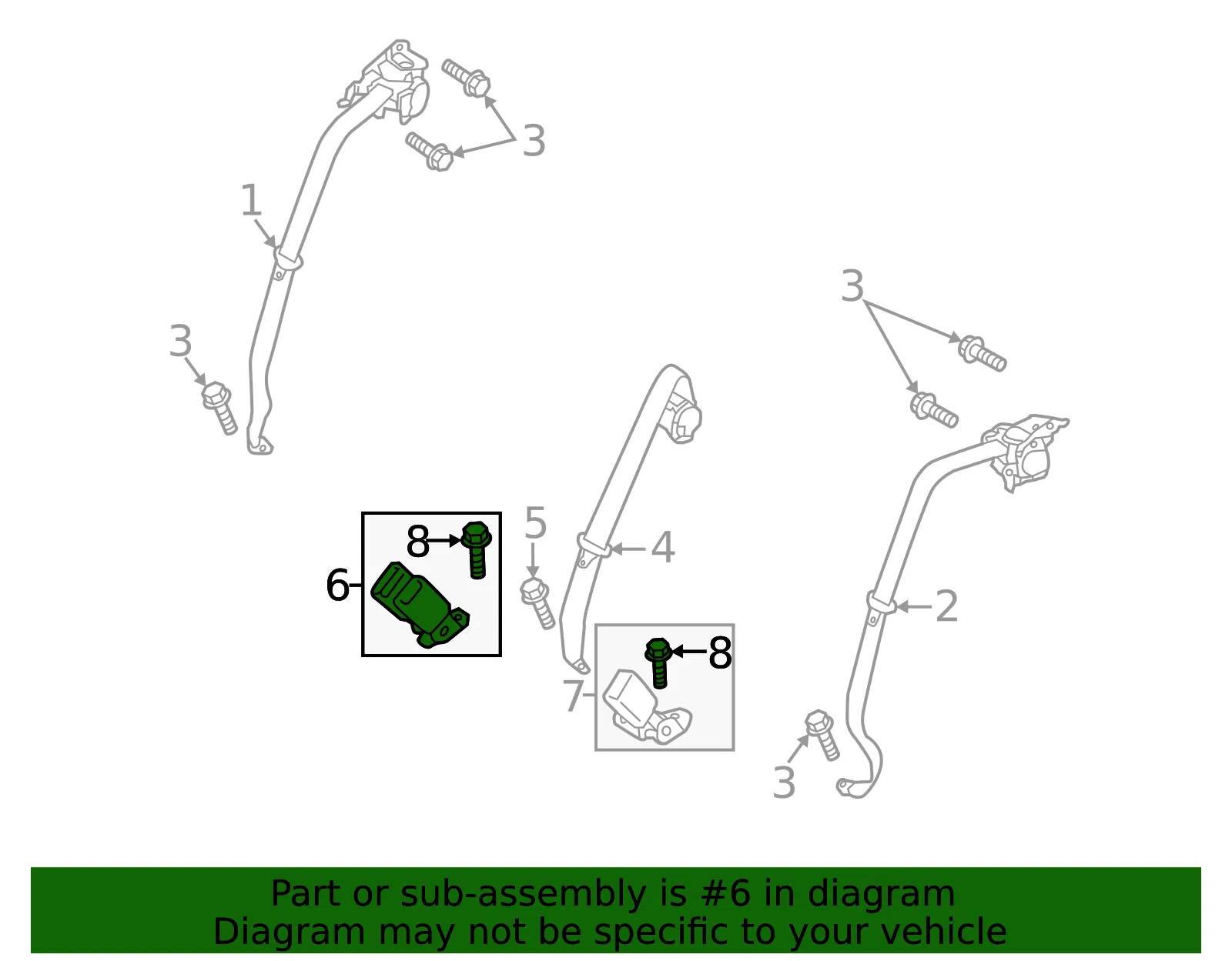 Seat Belt Receptacle - Mazda (VCY7-57-720) - view 2