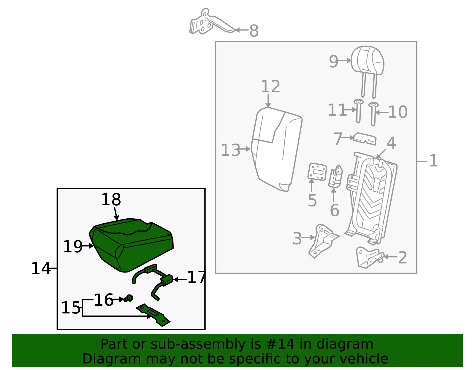 Cushion Rt Rr St - MAZDA (ZZCA5720029) - view 2