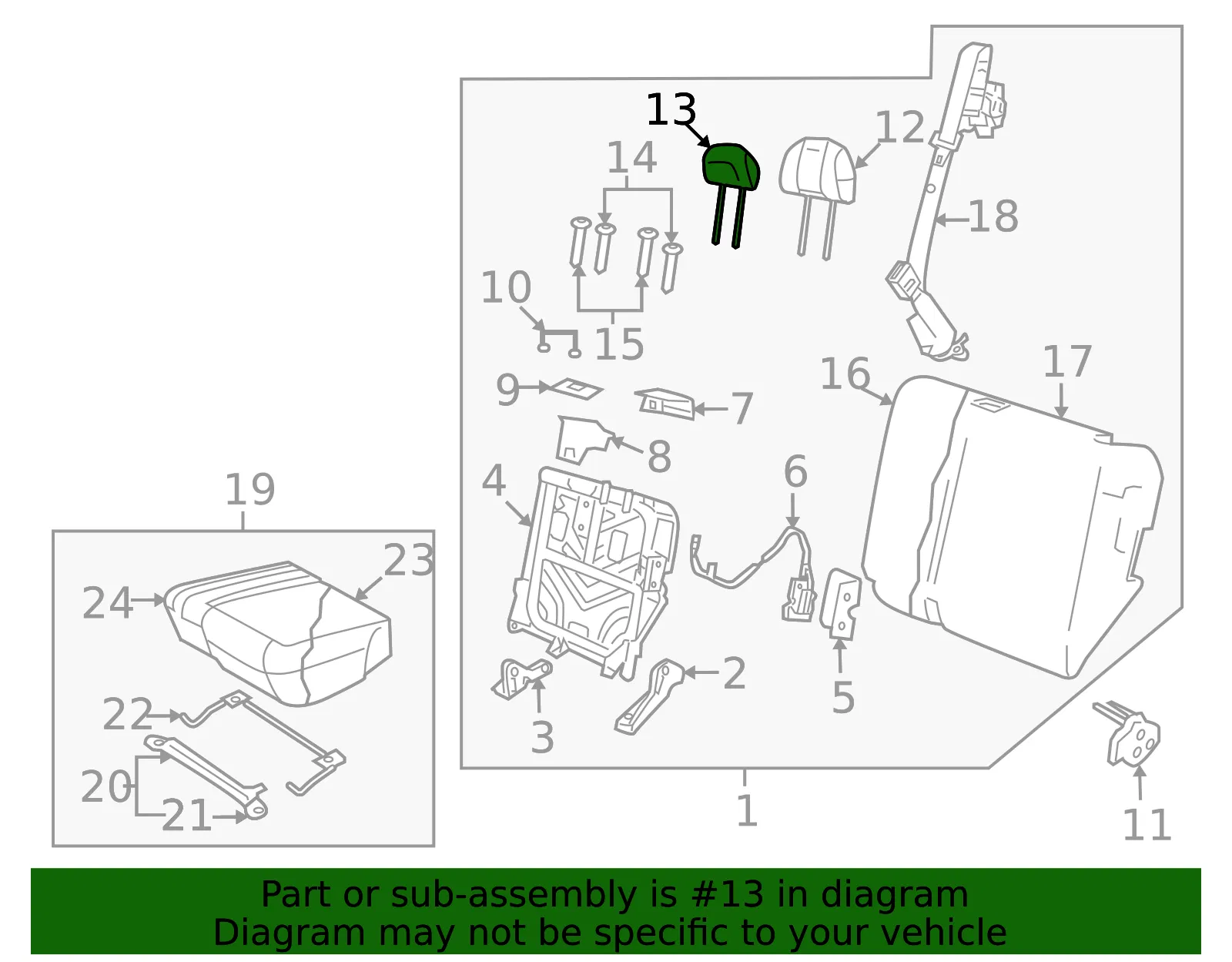 Headrest - MAZDA (ZZCA8838004) - view 2