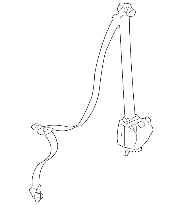 Belt B R Rear Seat - Passenger Side (RH) - Mazda (ZZDL-57-750-05)