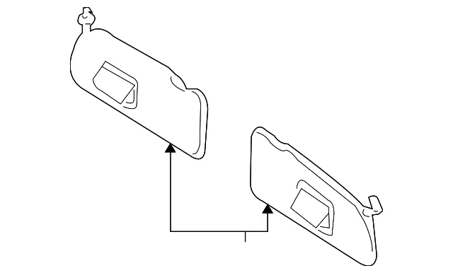 Sun Visor - Driver's Side (LH) - Mazda (ZZEE-69-320-32)