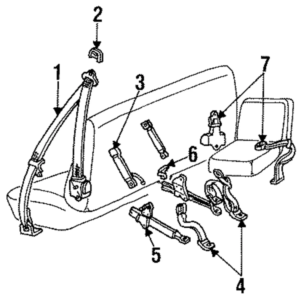 Buckle - Passenger Side (RH) - Mazda (ZZM4-57-900-07)