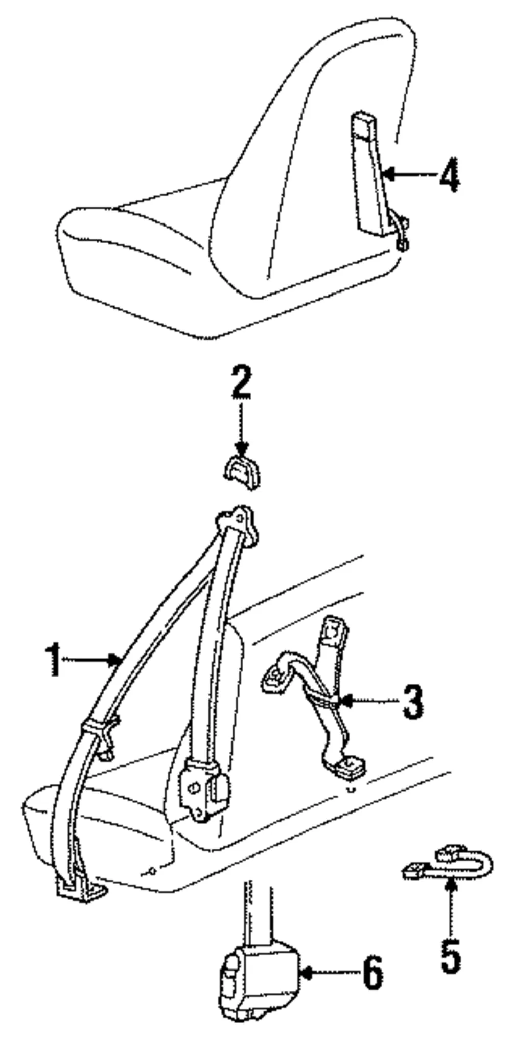 Belt A R Frt Seat - Passenger Side (RH) - Mazda (ZZM7-57-900-07)