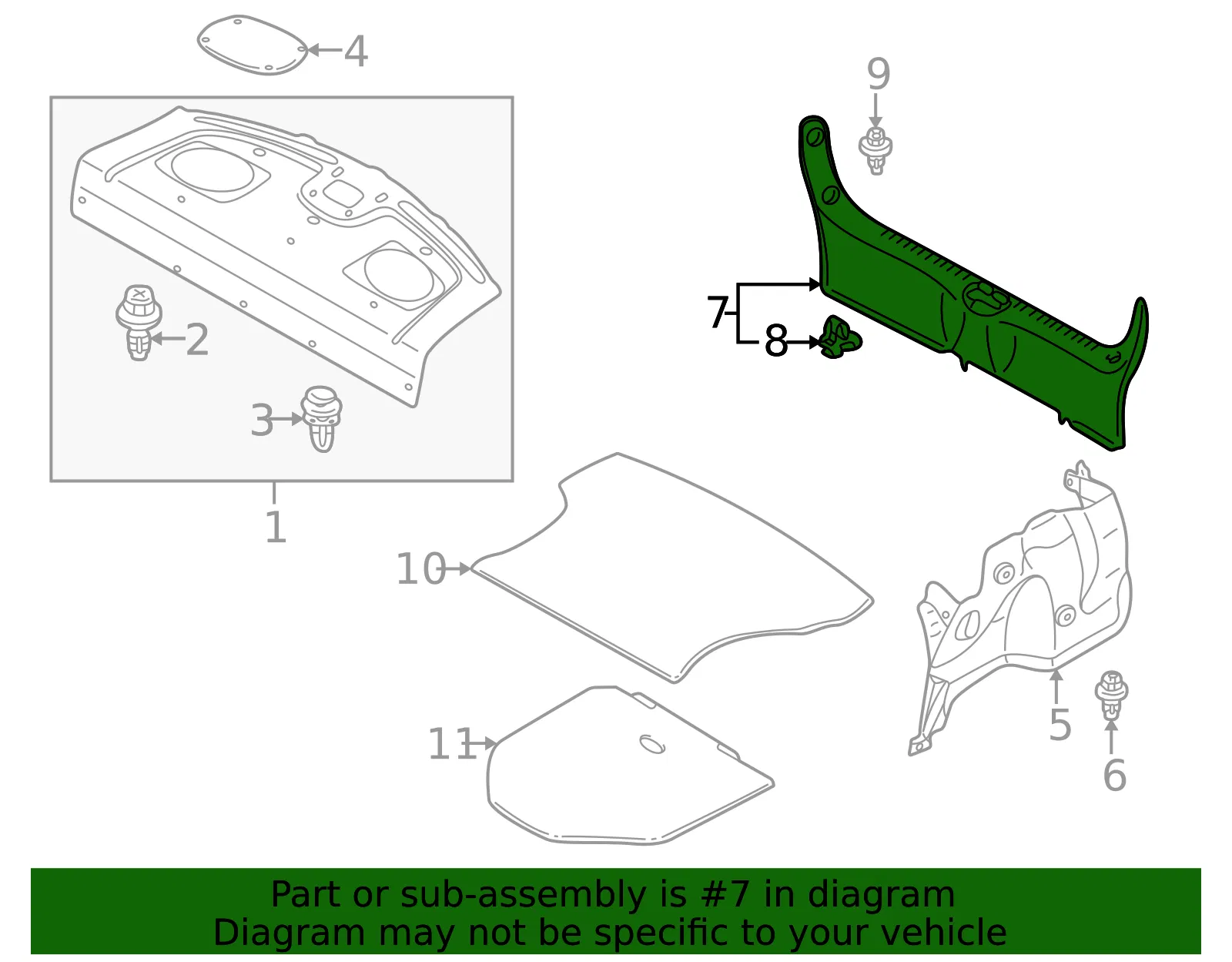 Trunk Trim Panel - Mazda (b25d6889xb02) - view 2