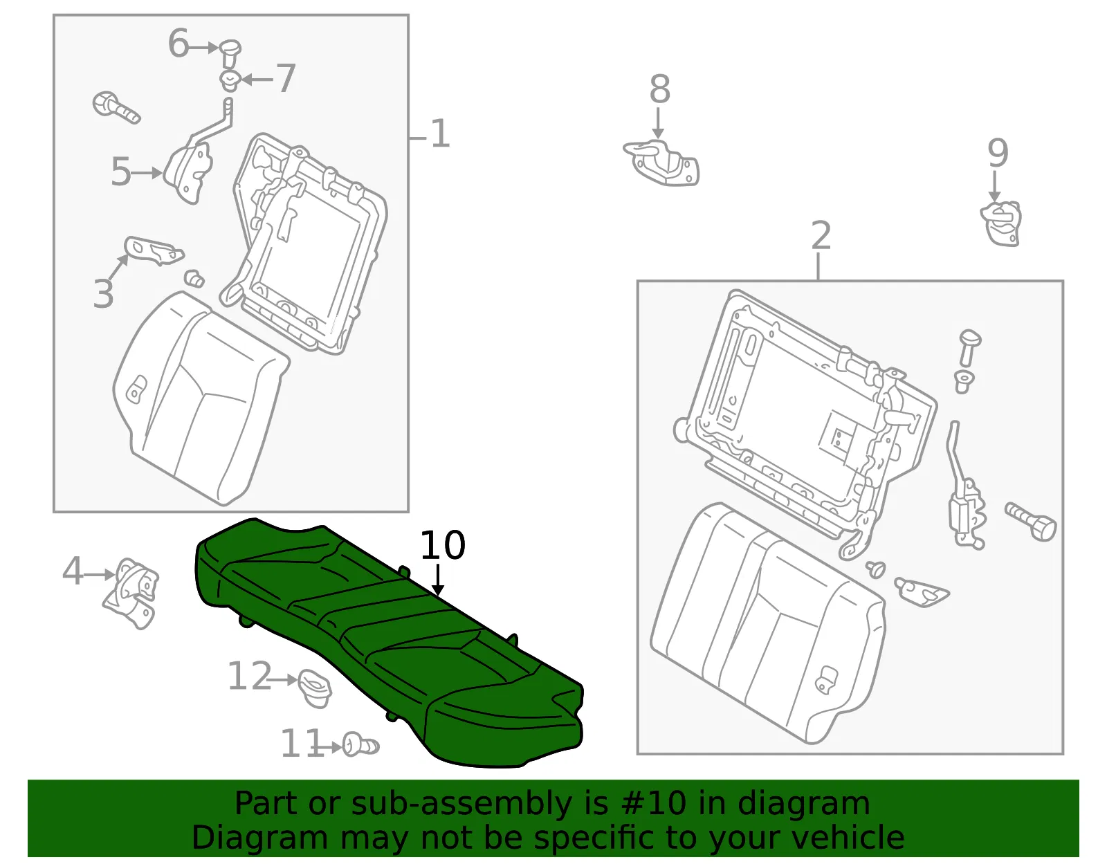 Seat Cushion Foam - Mazda (b25e57200a44) - view 2