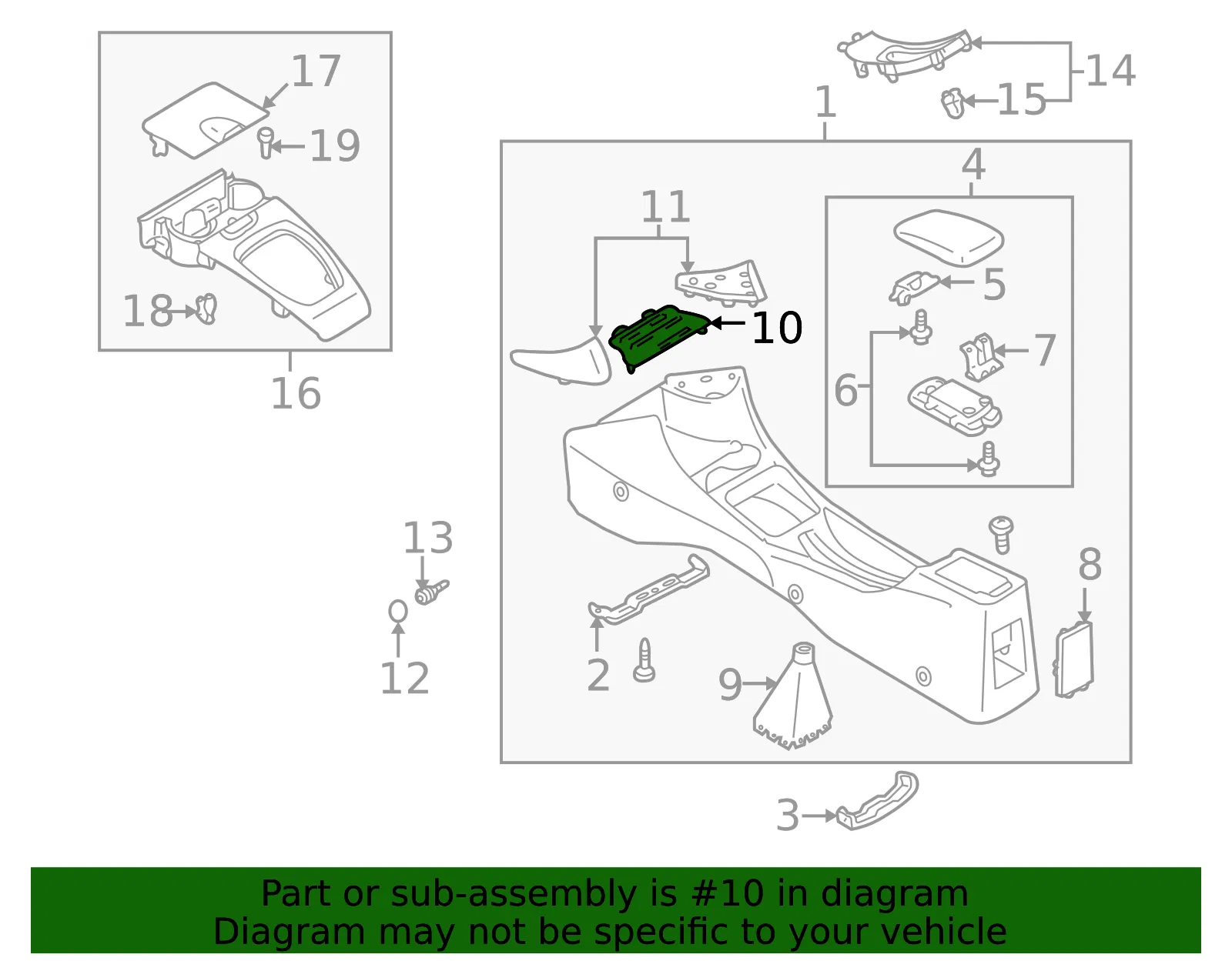 Console Trim Panel - Mazda (b30d6442405) - view 2
