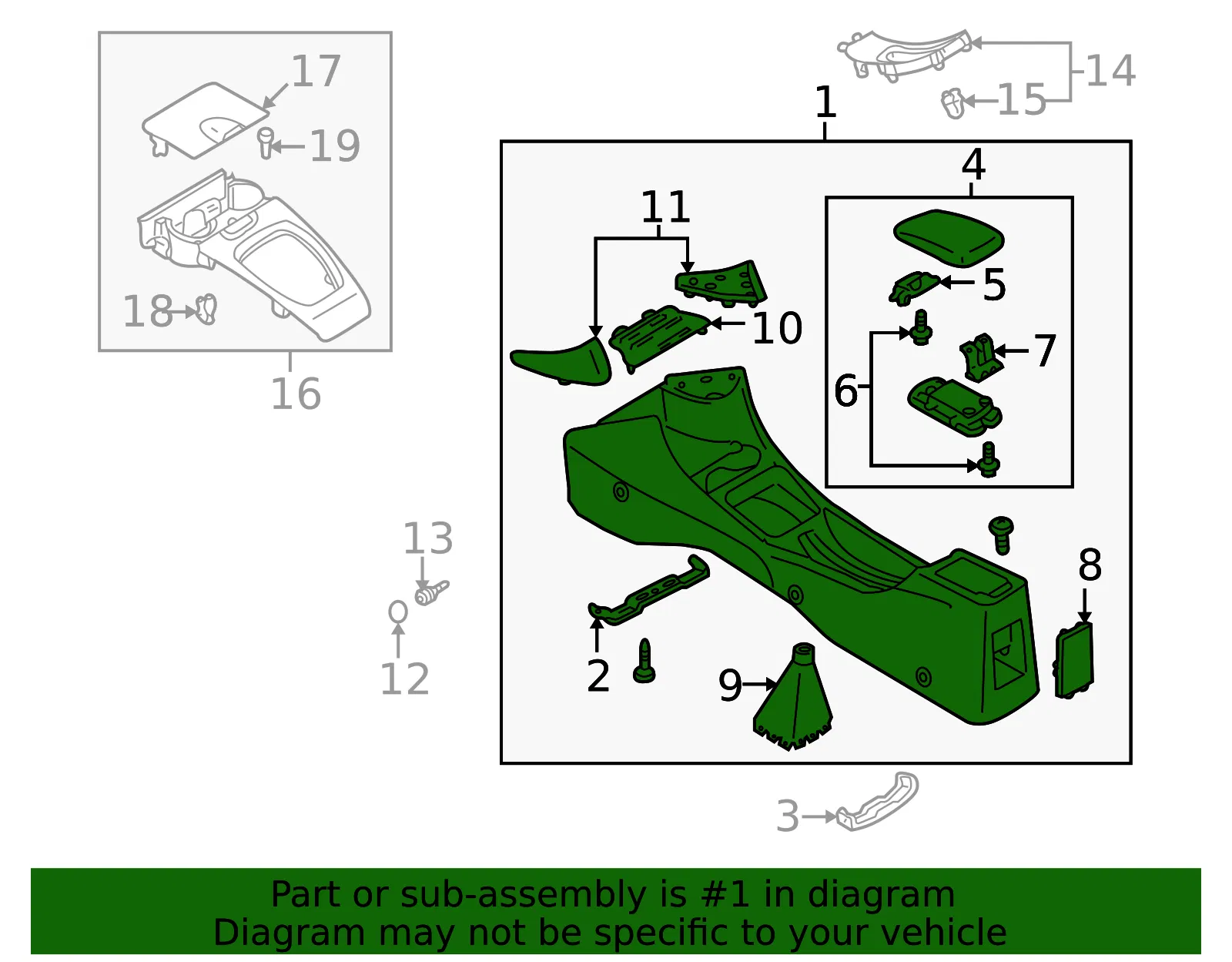 Console Assembly - Mazda (b30e64420b65) - view 2
