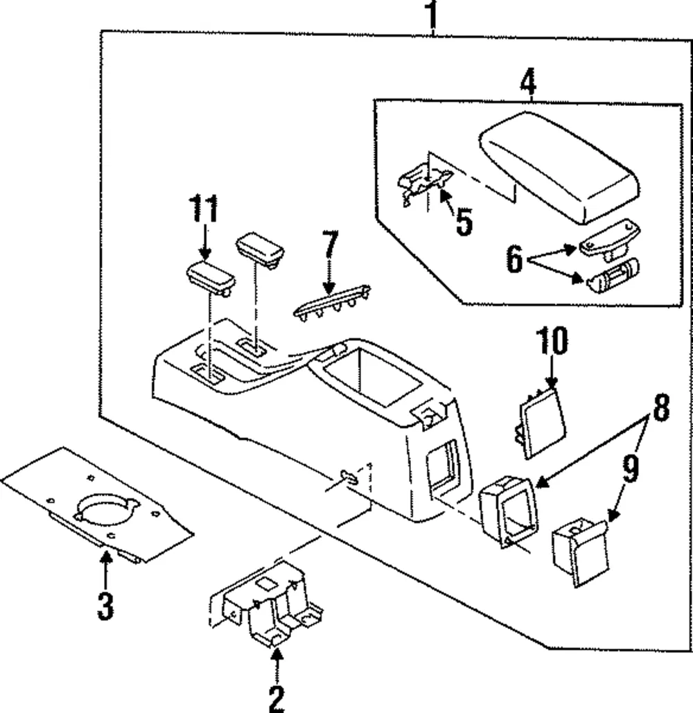 Console Assembly Insulator - Mazda (b45568643b)