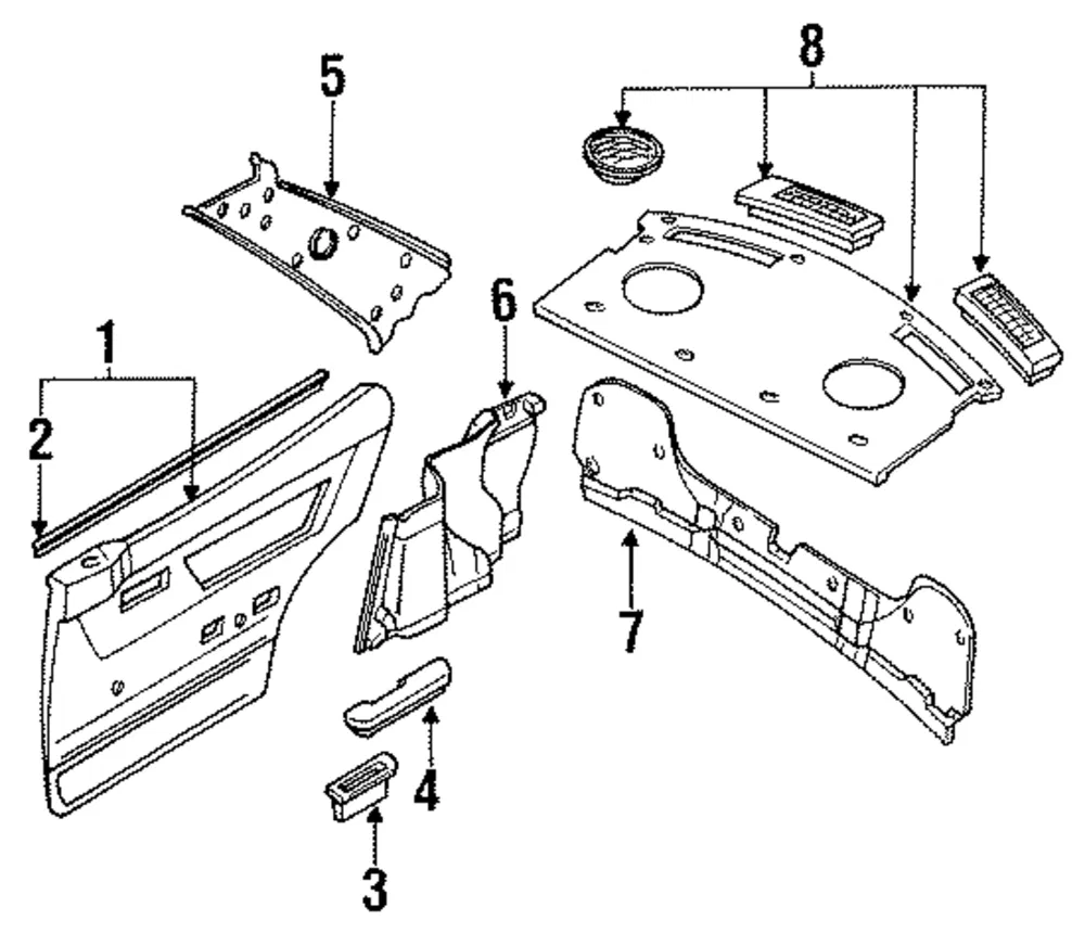 Rear Trim Panel - Mazda (b45568891b09)