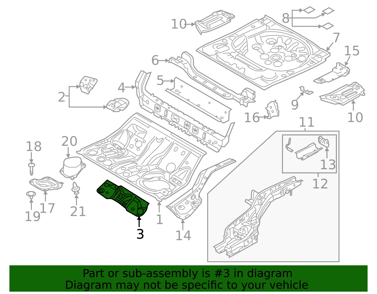 Seat Track Reinforcement - Mazda (b45a5372x) - view 2