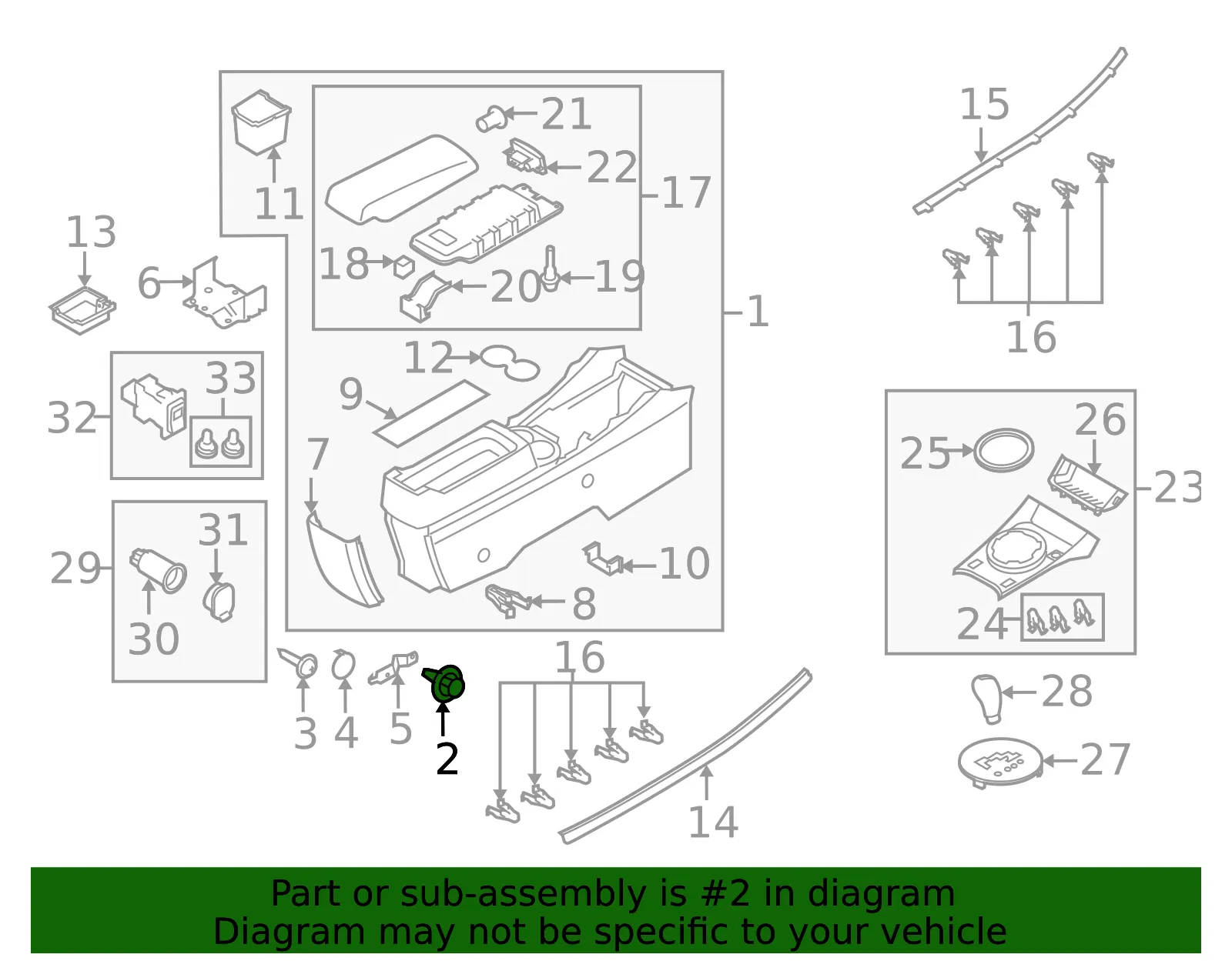 Console Assembly Screw - Mazda (b46768ac334) - view 2