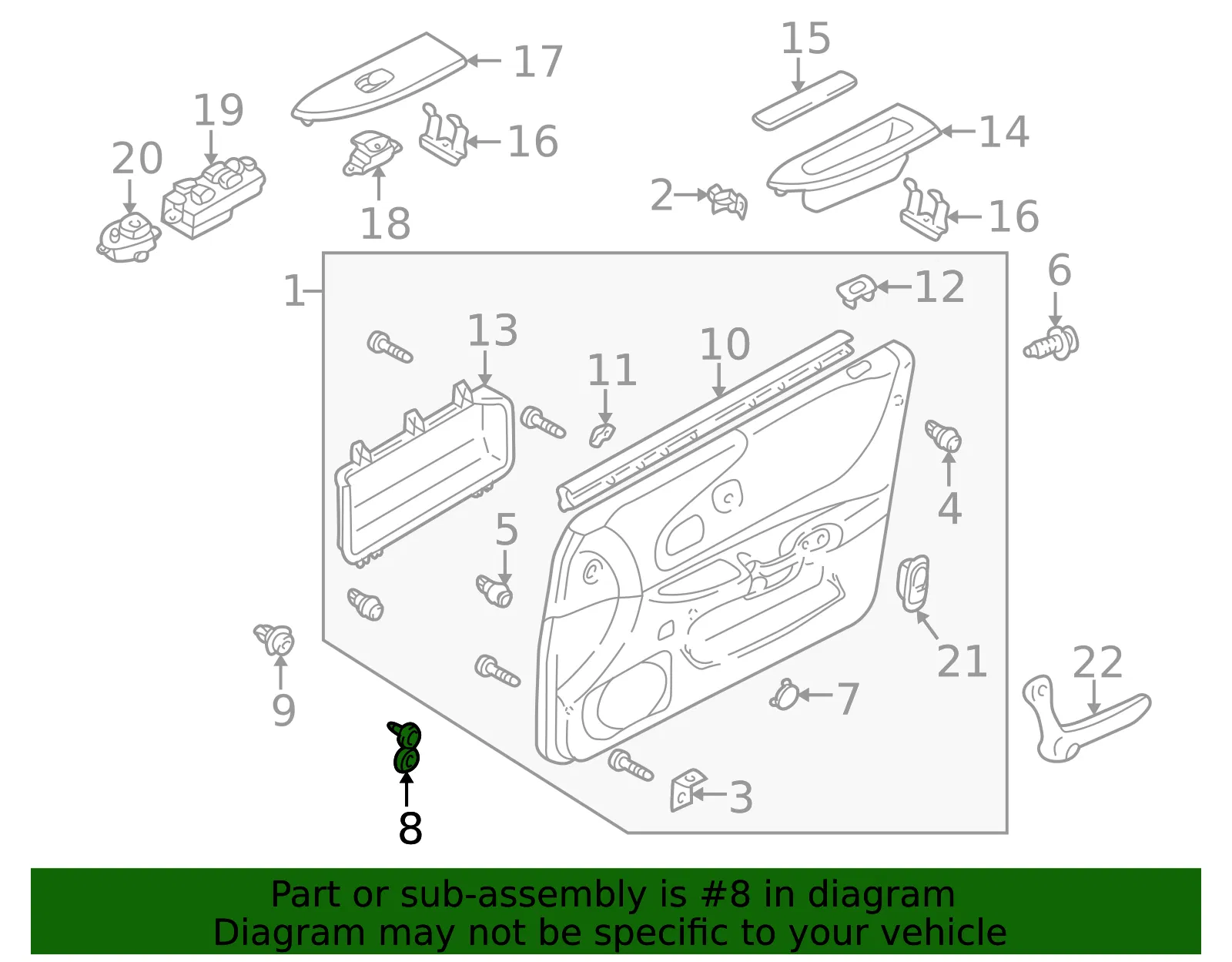 Trim Panel Assembly Cap - Mazda (b50168d11b22) - view 2