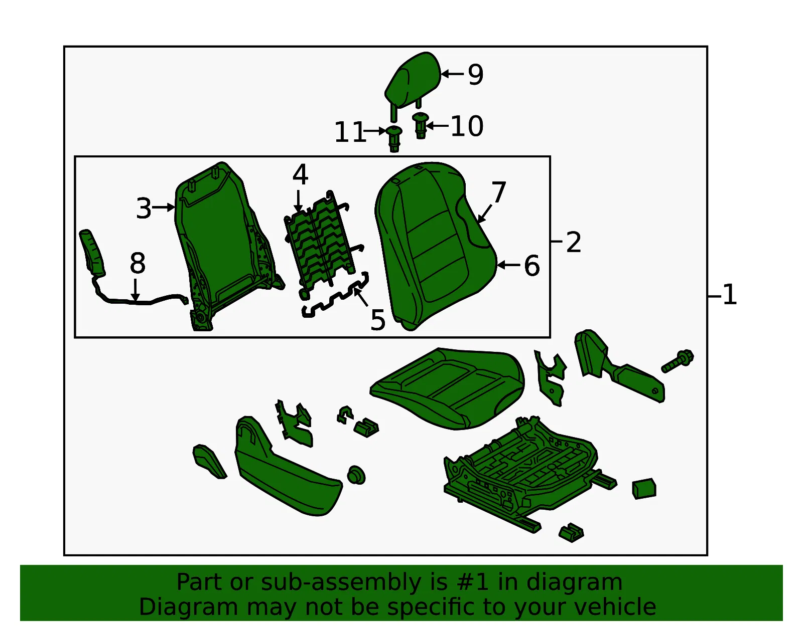 Seat Assembly - Mazda (babg57100a2a) - view 2