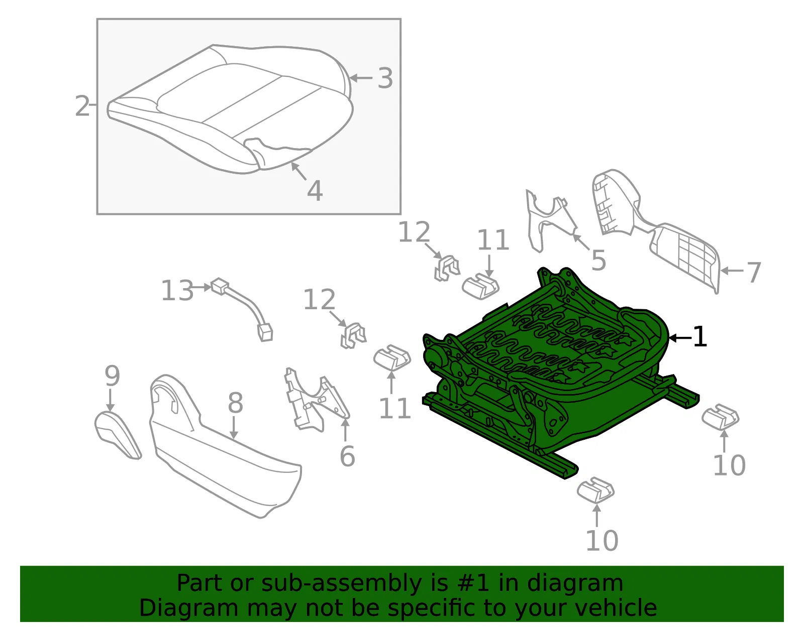 Seat Track - Mazda (babg88a00) - view 2