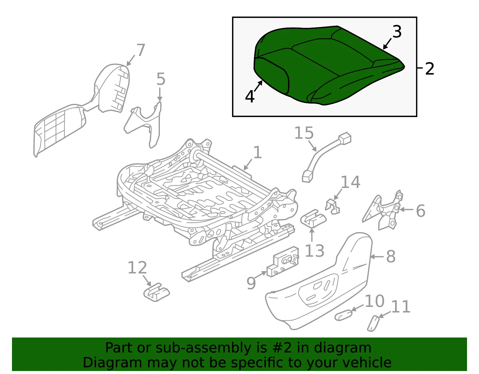 Seat Cushion Foam - Mazda (bact88160a02) - view 2