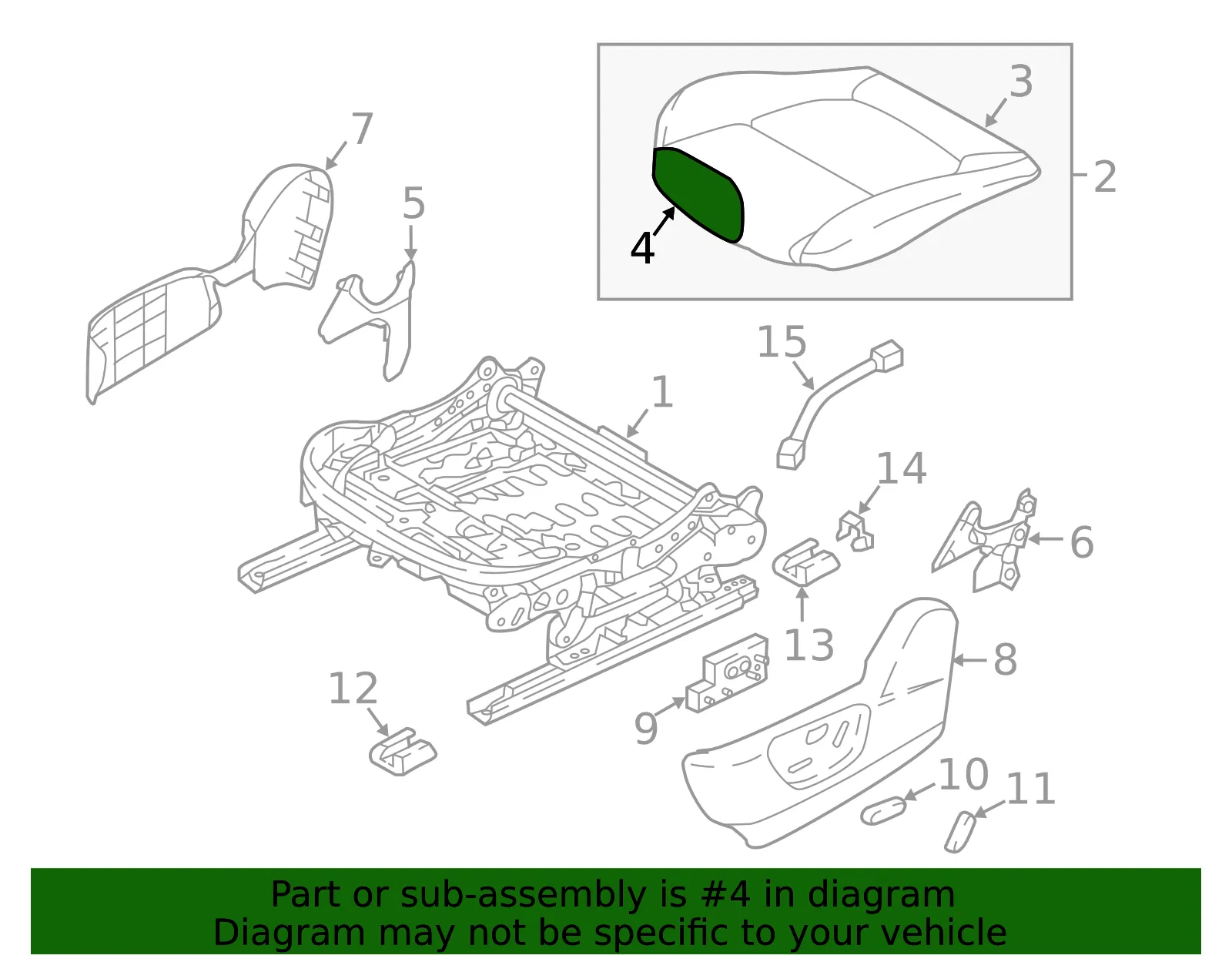 Seat Cushion Foam - Mazda (bact88160a2a) - view 2