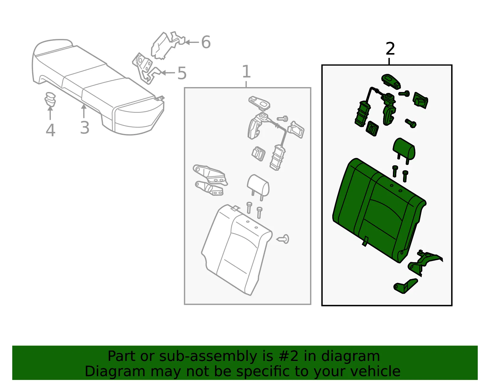 Seat Back Assembly - Mazda (ban657450a02) - view 2