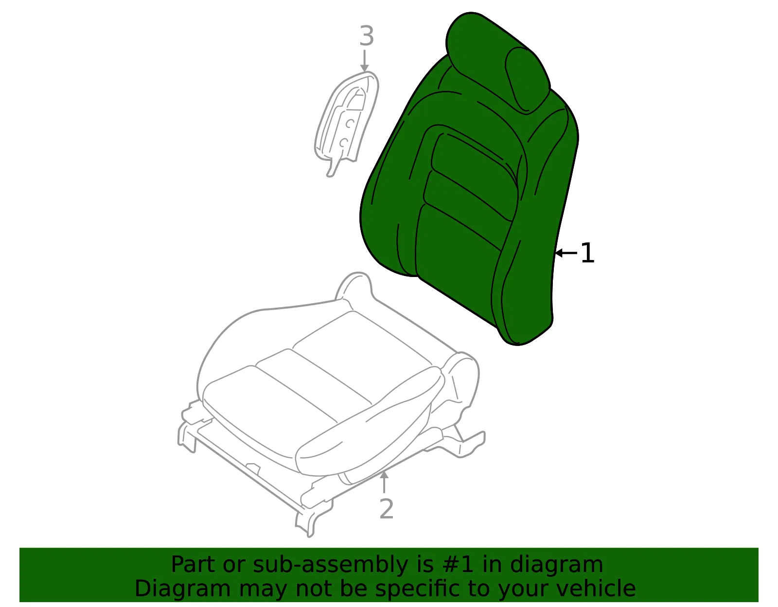 Seat Back Assembly - Mazda (ban78818002) - view 2