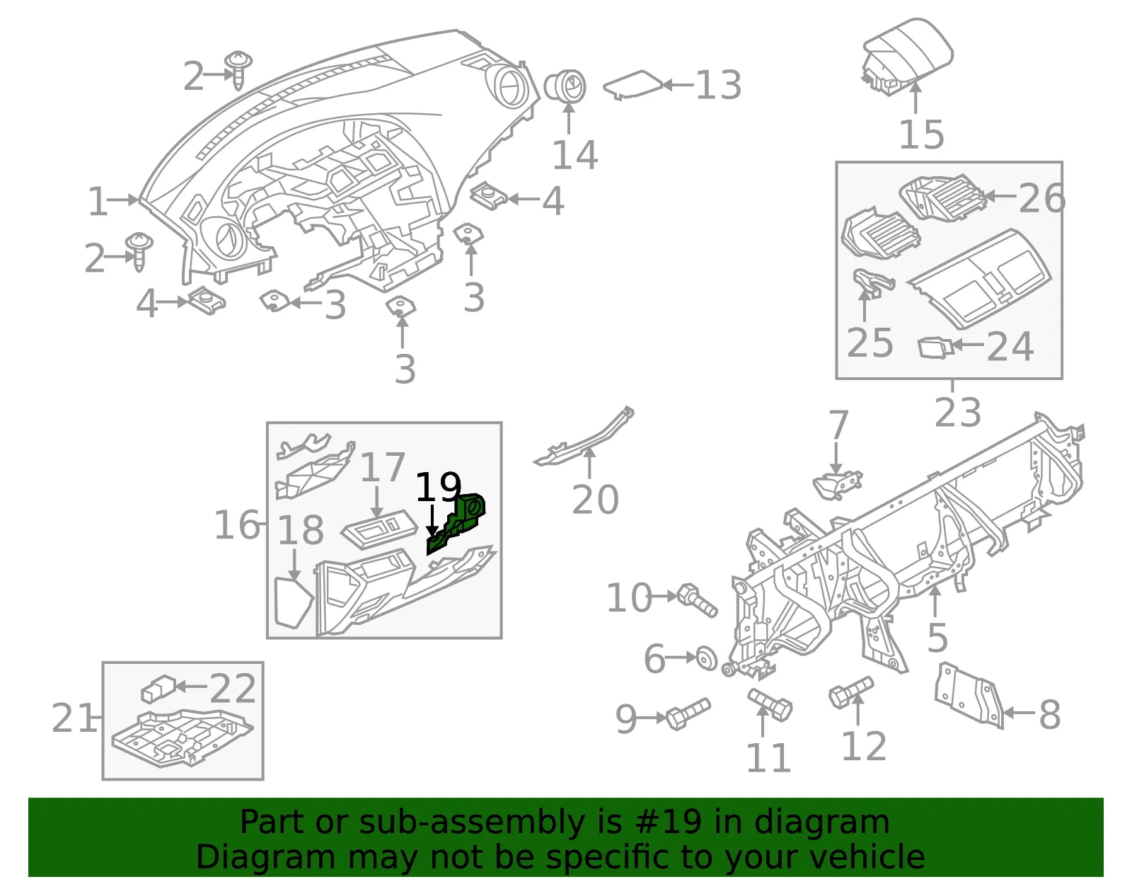 Instrument Panel Bezel - Mazda (bbm255311b02) - view 2