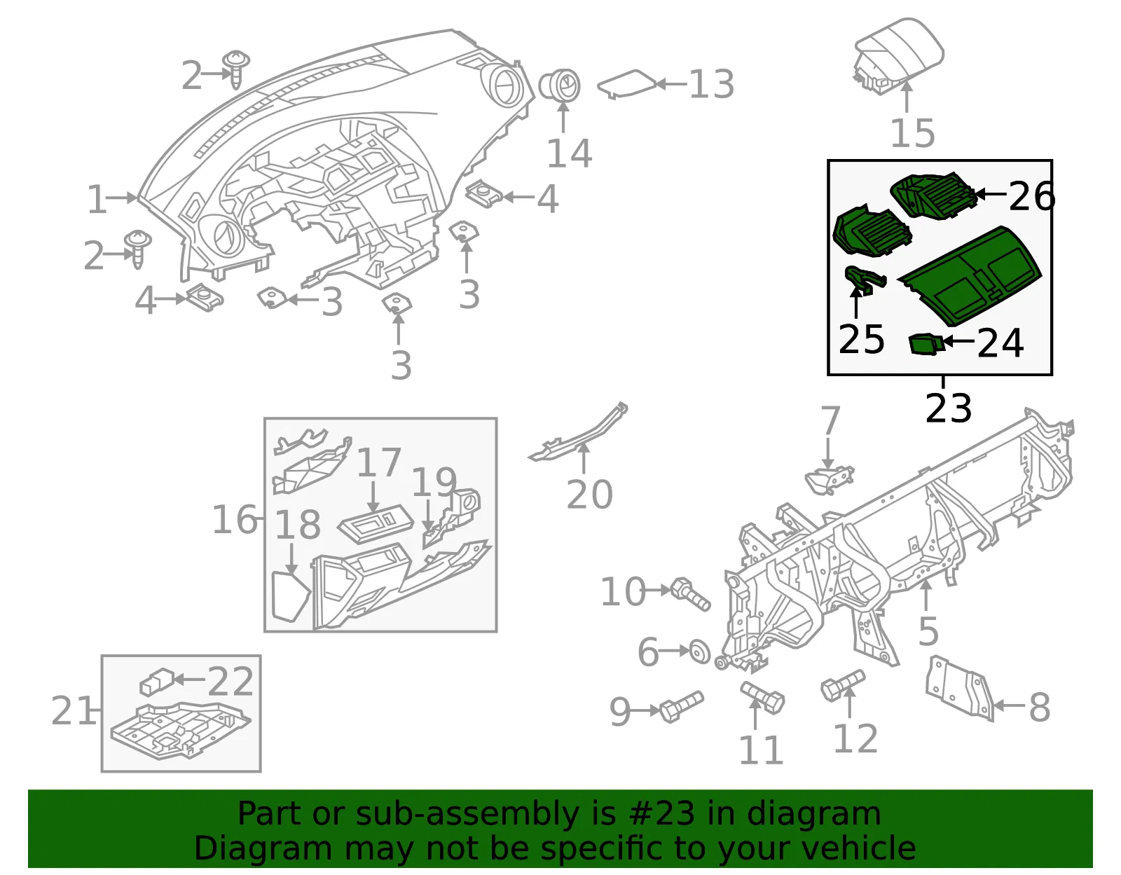 Instrument Panel Bezel - Mazda (bbm455210e02) - view 2